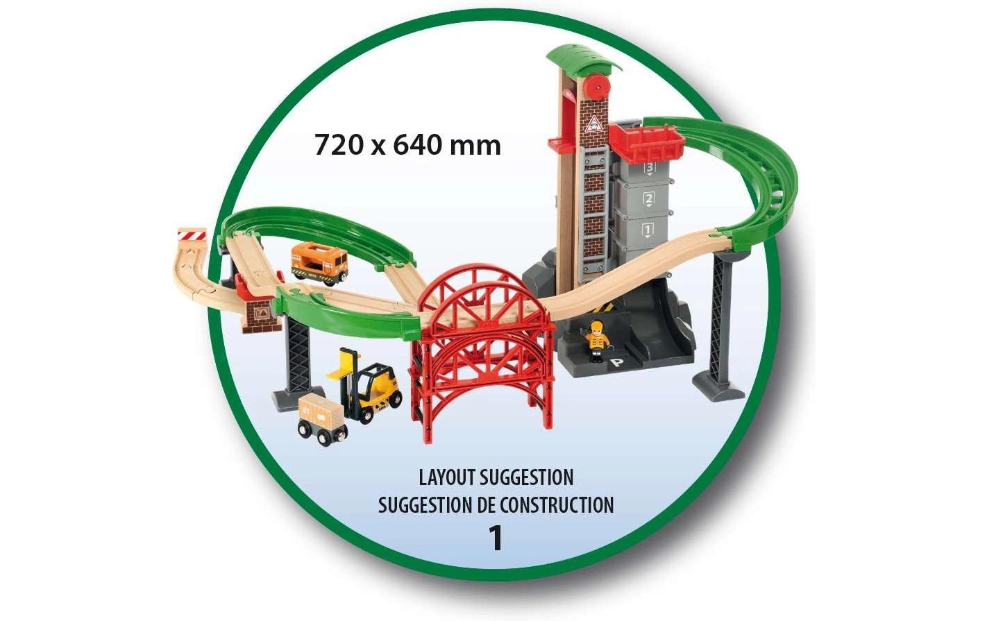 BRIO® Bâtiment de train jouet »Grosses Lagerhaus-Set Aufzug«