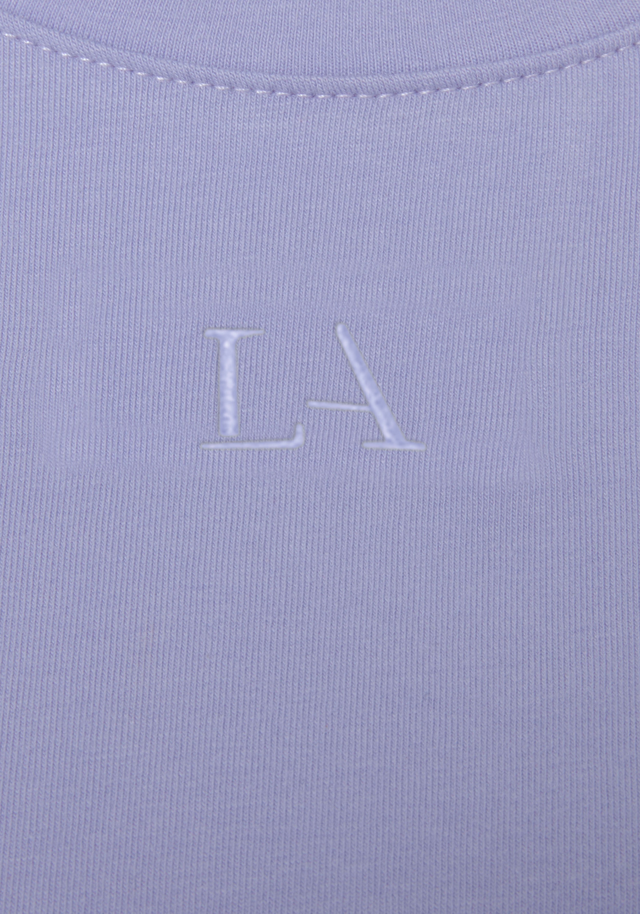 LASCANA Kurzarmshirt T-Shirt, weite Form mit Lagen-Look