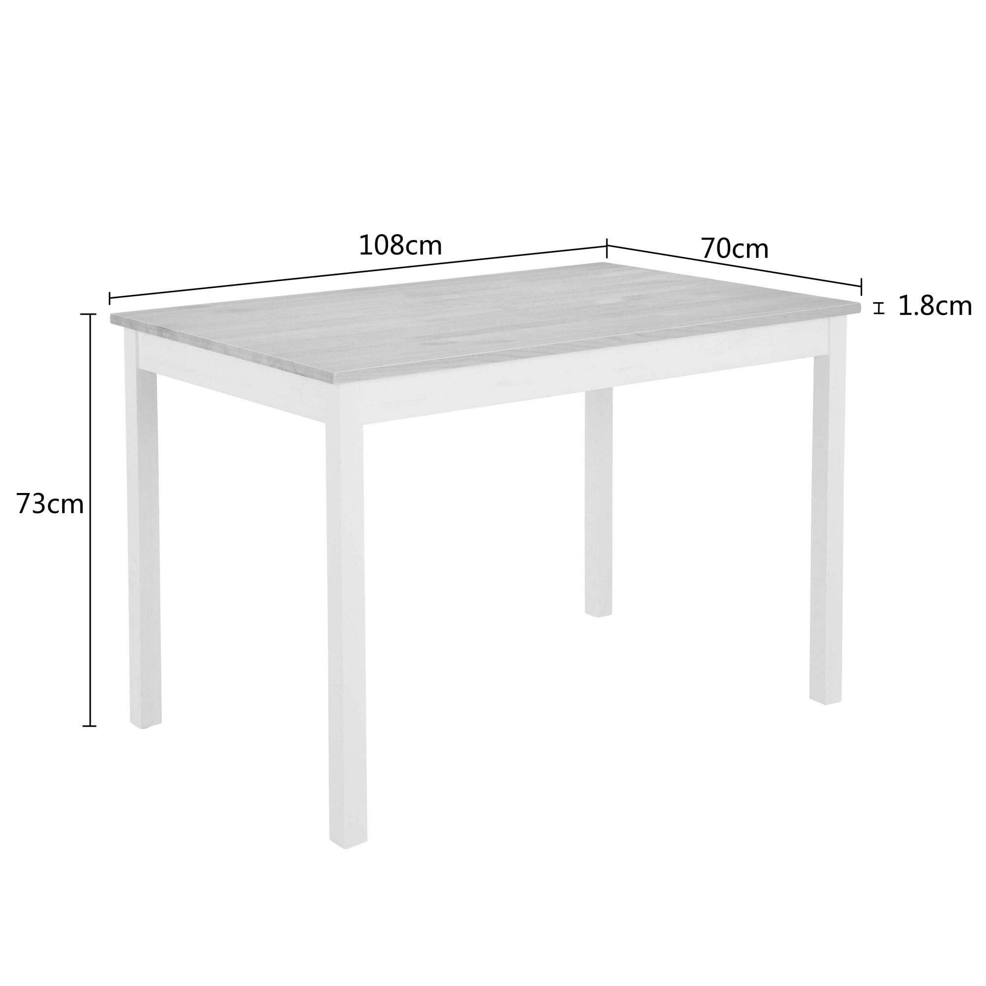 GOODproduct Essgruppe »Willow« Set, Esstisch mit 4 Stühlen, 5 tlg. Esstisch mit 4 Stühlen, aus massivem Kiefernholz
