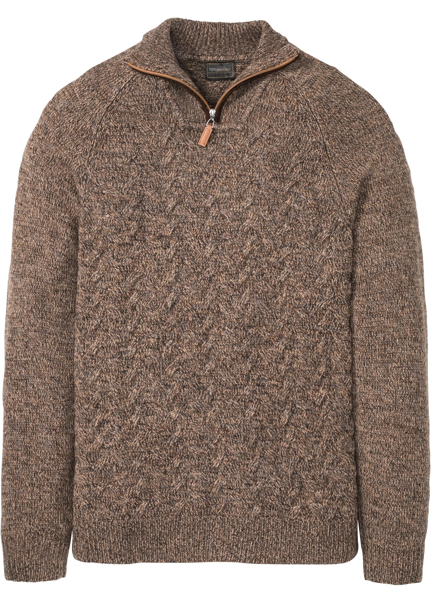 bonprix Pull en tricot »Troyer-Pullover mit Wolle«, Troyer-Pullover mit Wolle
