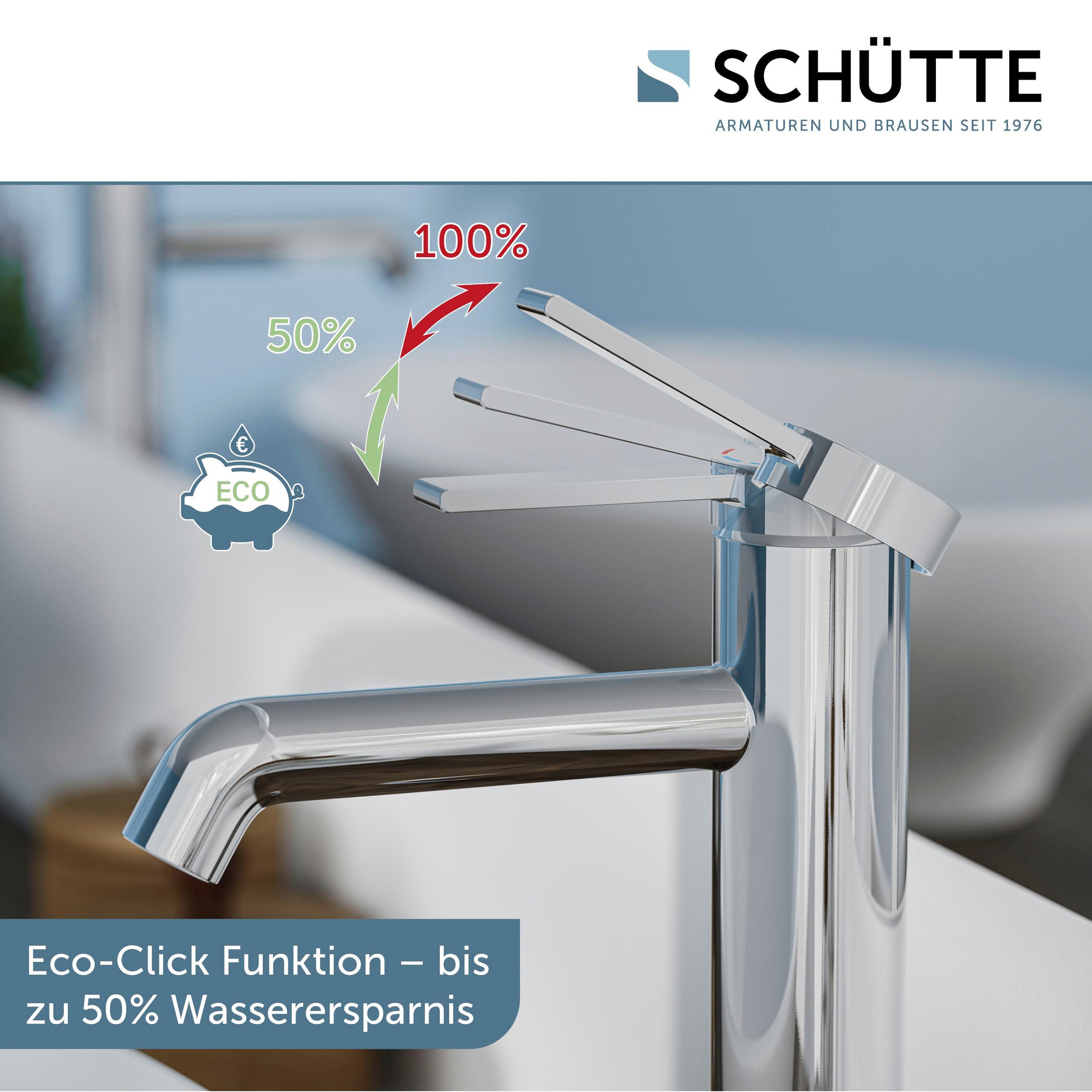 Schütte Waschtischarmatur »LOS ANGELES« Wasserhahn Bad, energiesparend, Aufsatzwaschbecken