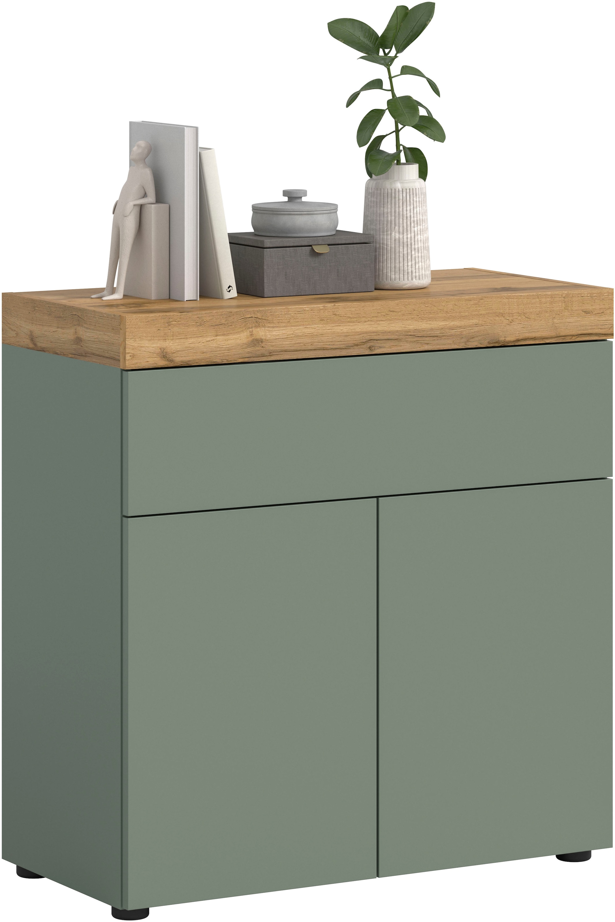 GOODproduct Kommode »MAMBO, Breite 77cm, 2 Türen, 1 Schubkasten, push-2-open« 2 farbige Ausführung, in verschiedenen Farben erhältlich, 1 Stk. tlg. Kommode, Anrichte, Wohnzimmer, Schlafzimmer
