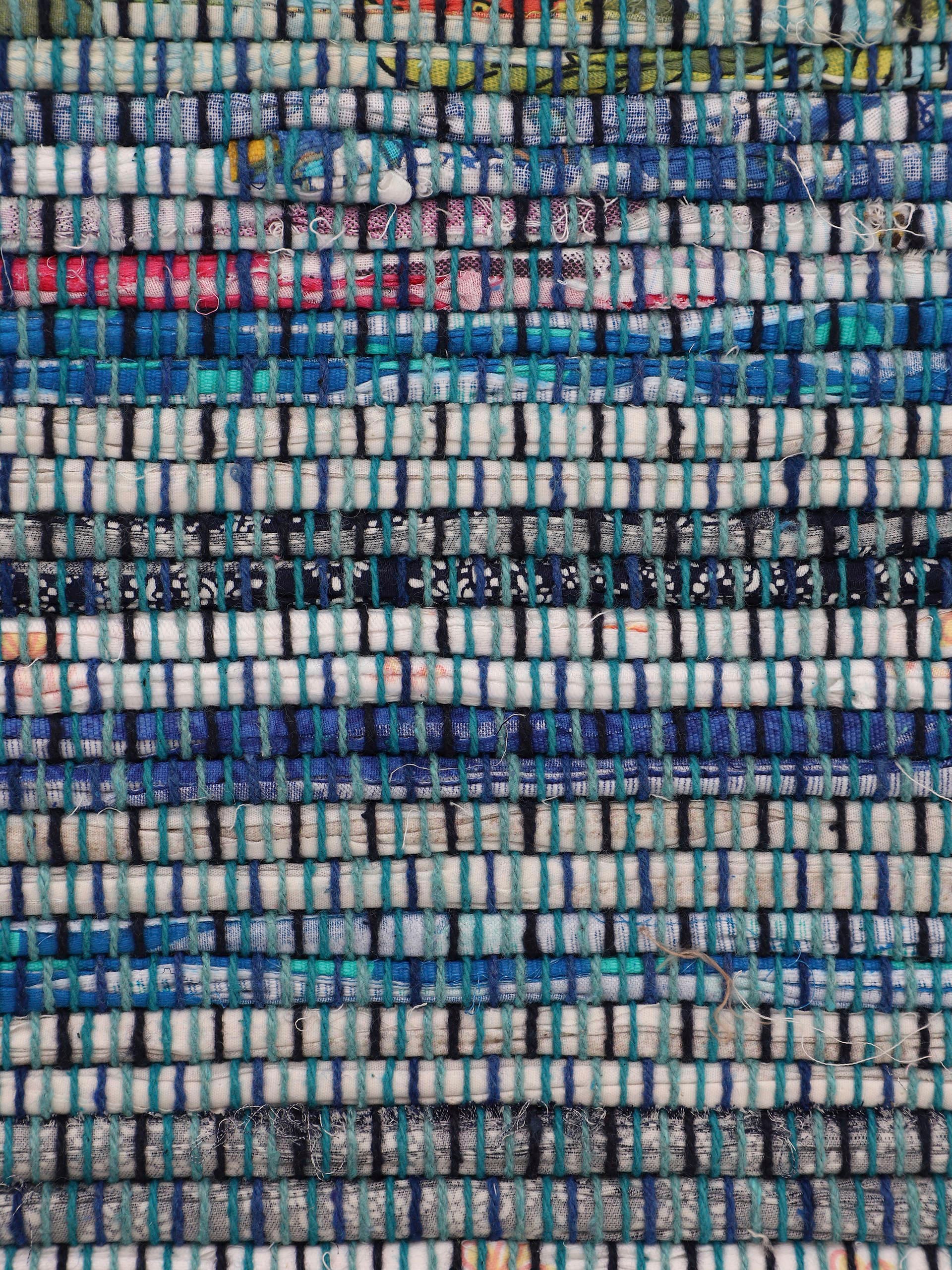 carpetfine Teppich »Kelim Chindi , Wendeteppich« rechteckig 6 mm Höhe handgewebt, Fleckerlteppich mit Fransen, auch vielen in Läufergrössen