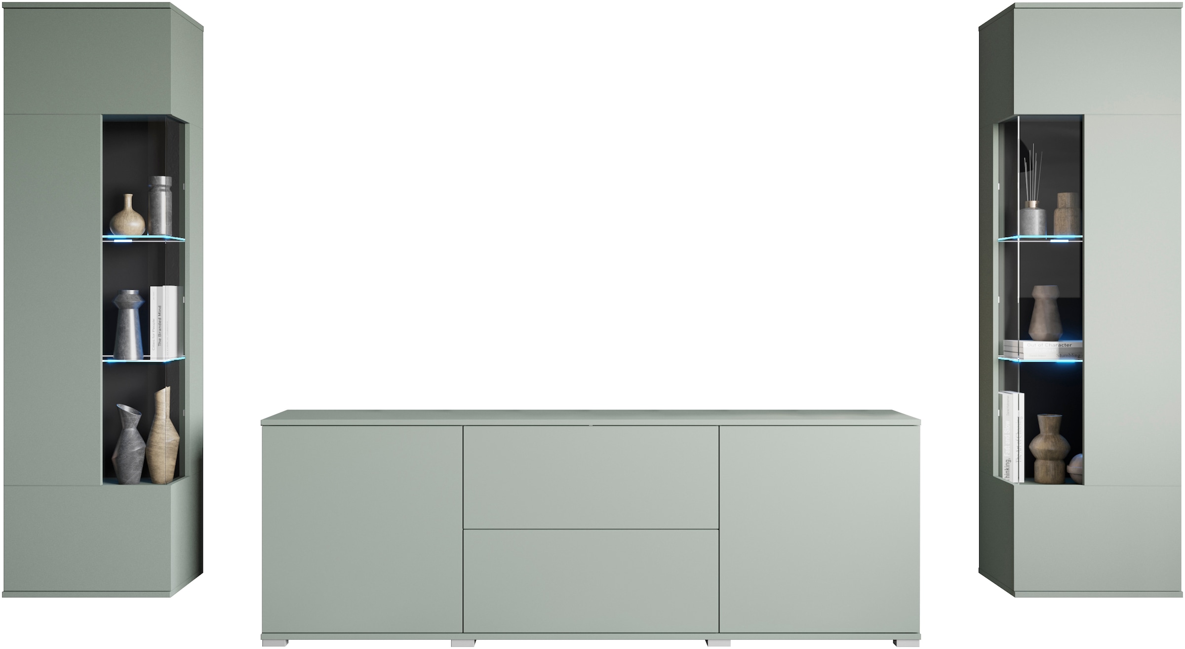 GOODproduct Wohnwand »KENIA« Komplett-Set, 3 Stk. tlg.