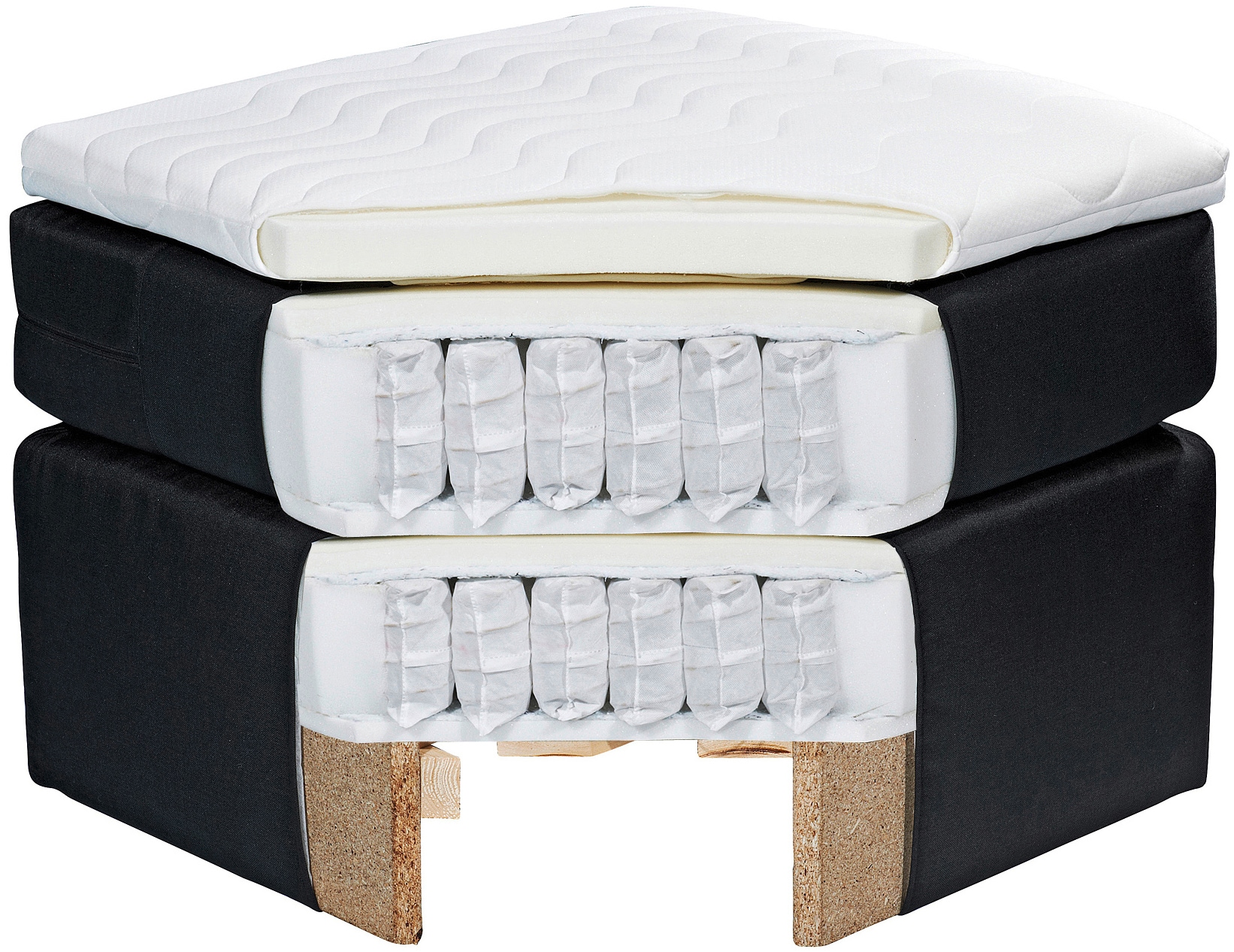 ED EXCITING DESIGN Boxspringbett »Toulouse« inkl. Motor, inkl. Stauraum im Kopfteil