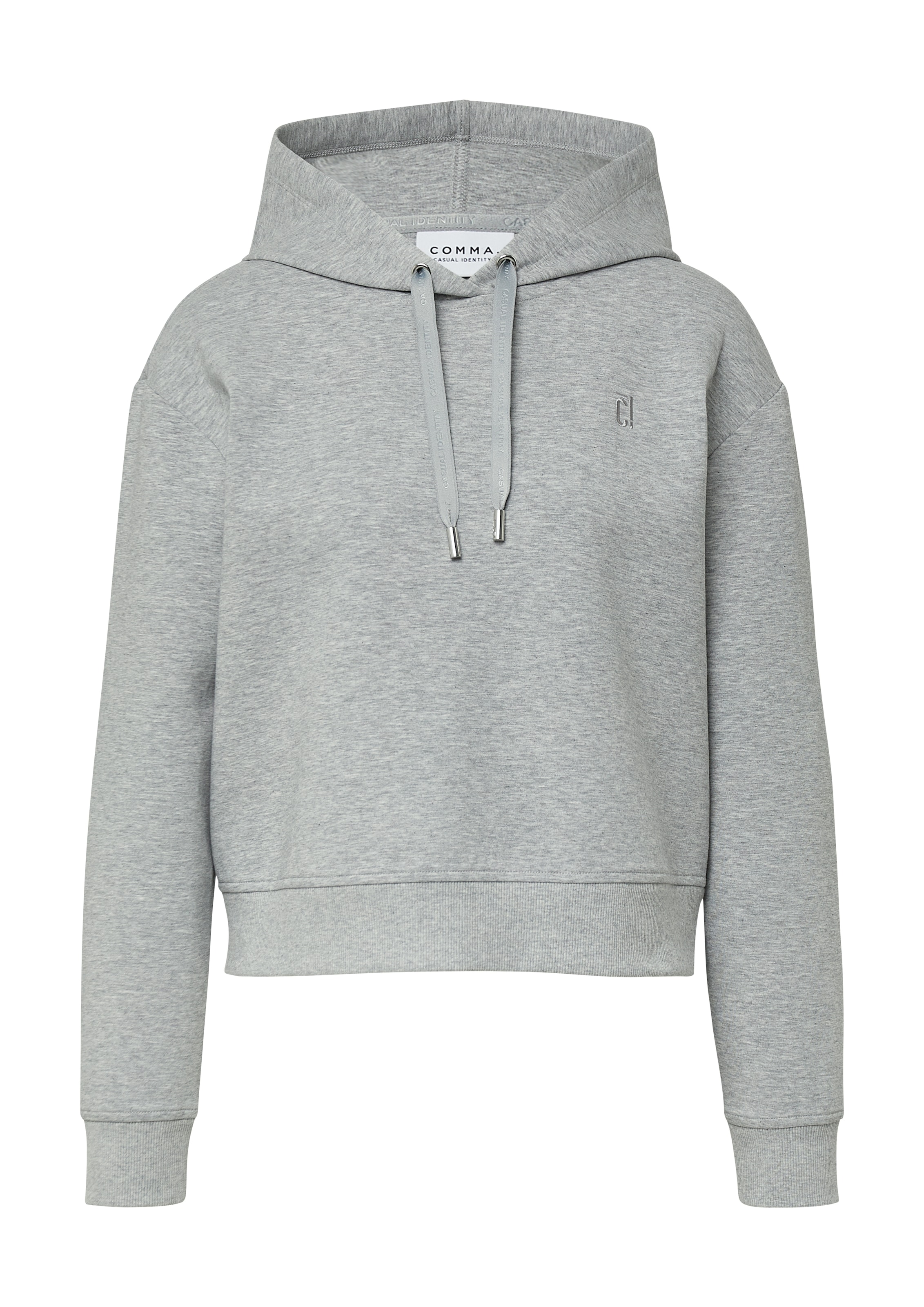 comma casual identity Sweat à capuche , cropped, casual, mit Kapuze, Baumwollmischung
