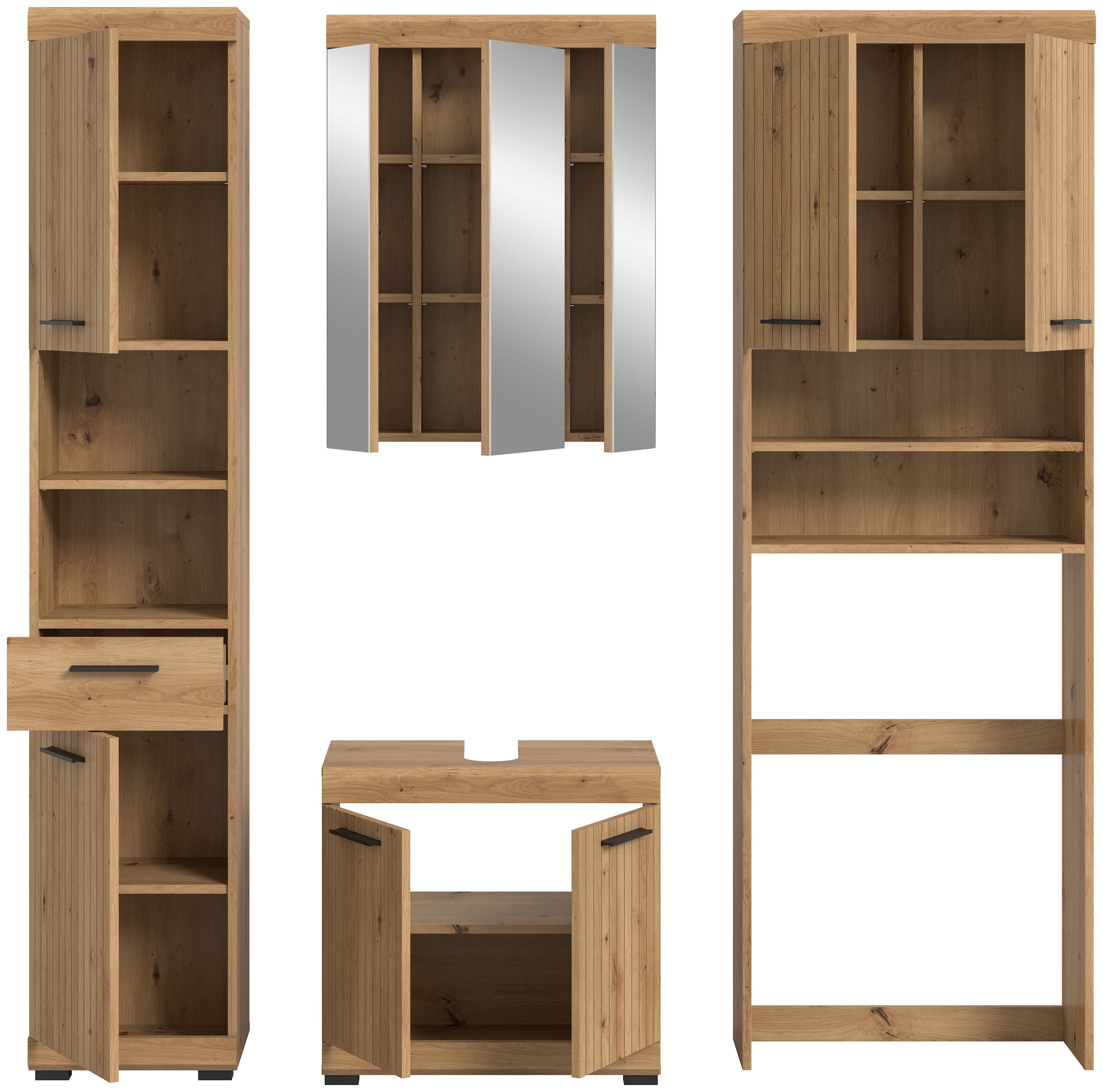 welltime Ensemble de meubles de salle de bain »SIENA, 4 teilig, bestehend aus:« Ensemble, BEST-SELLER !, 4 cuis tlg.