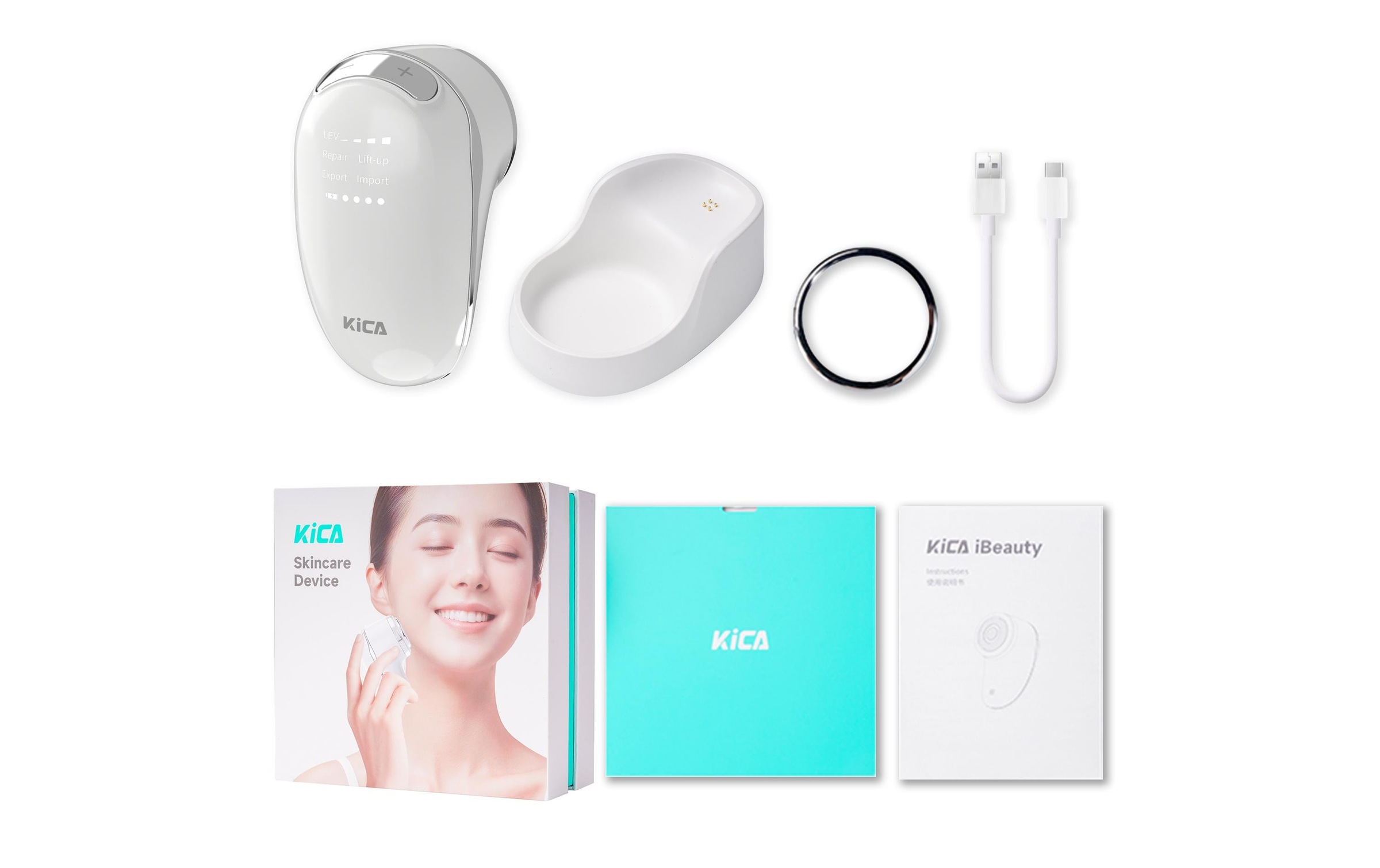   Gesichtsmassagegerät »KiCA iBeauty 4 Pflege-Modi« Gesichtspflegegerät