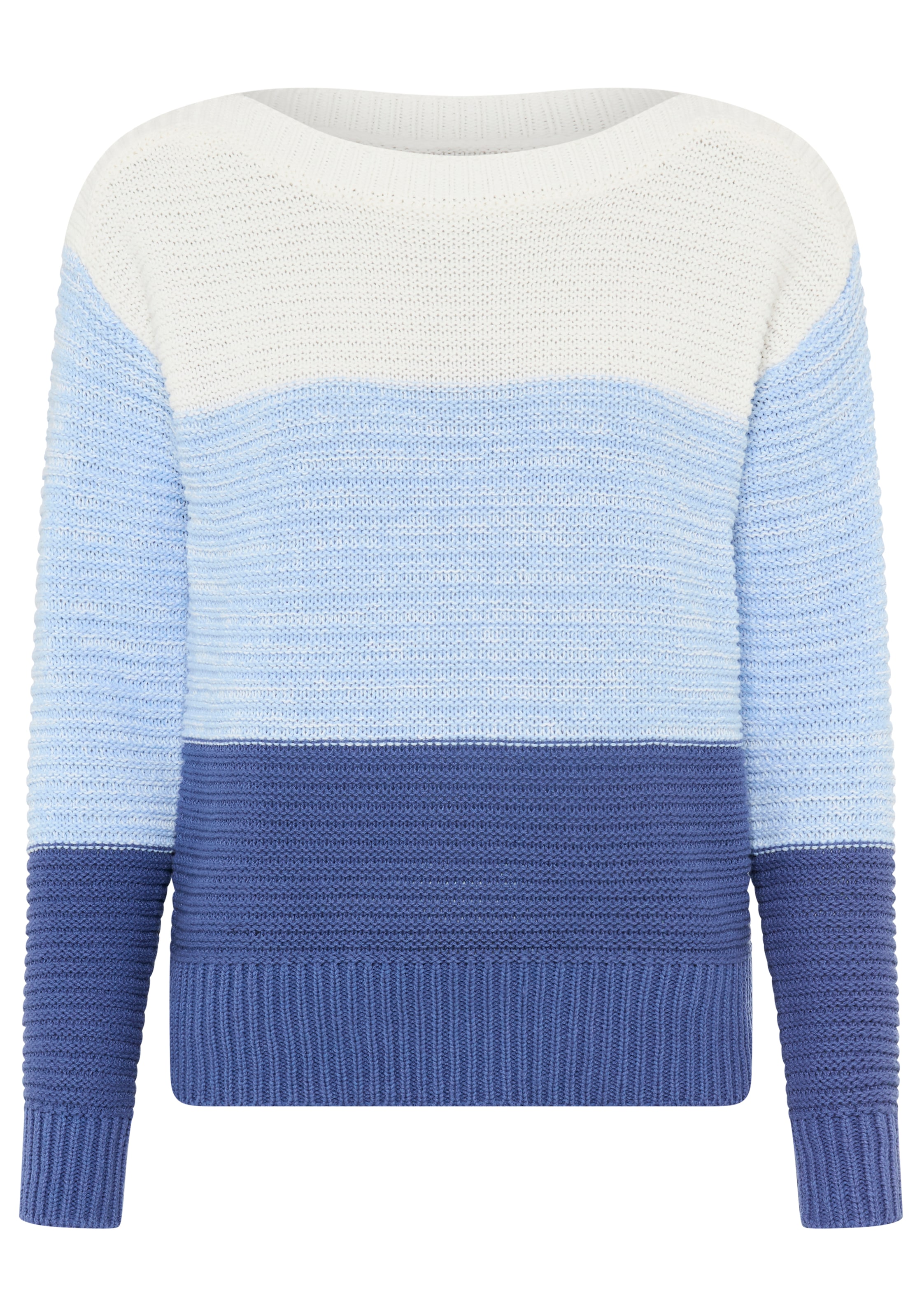Laura Scott Streifenpullover leichter Übergangspullover mit Strukturstrick