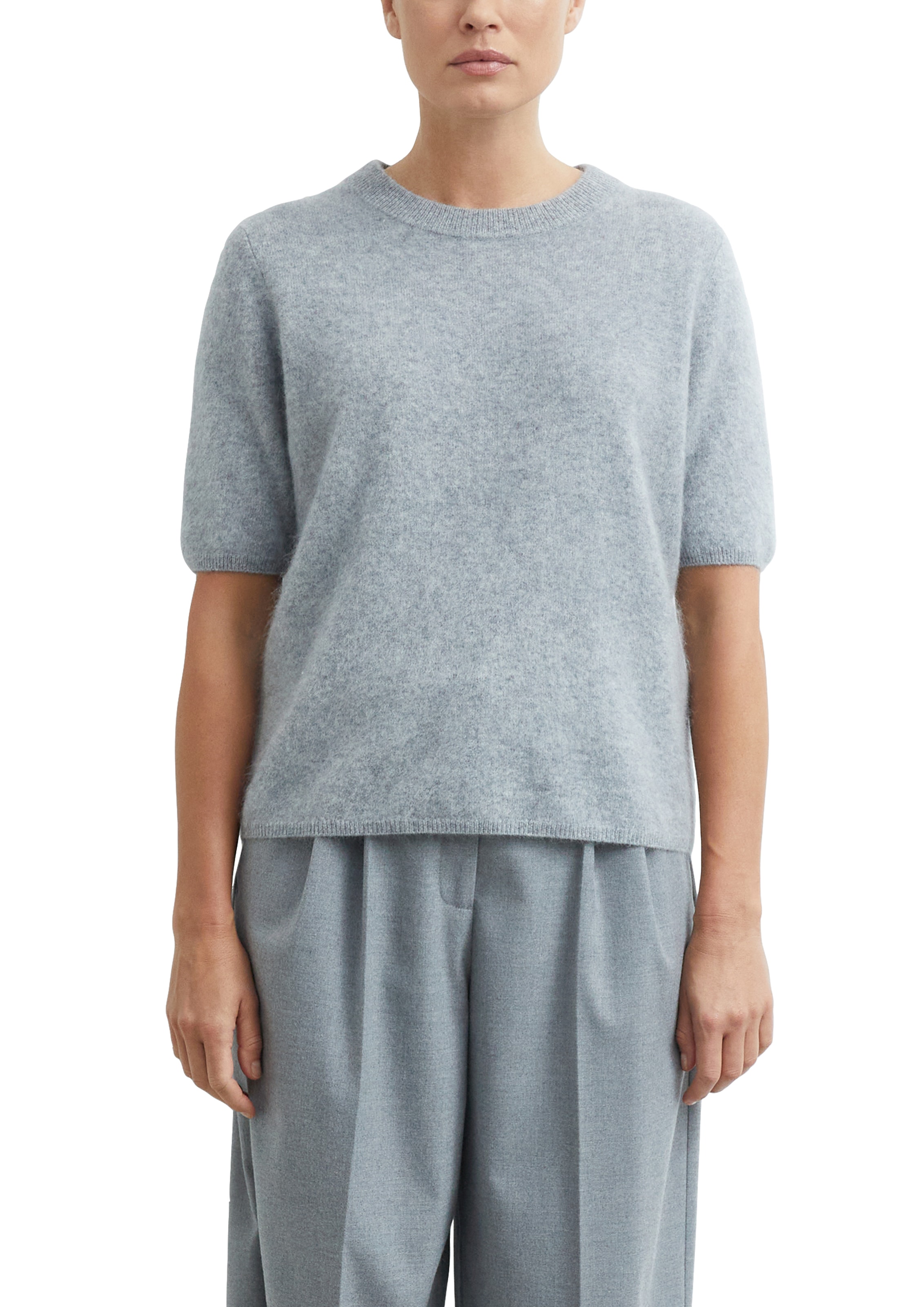 Comma Strickpullover Halbarm-Pullover aus Wolle / Rundhals