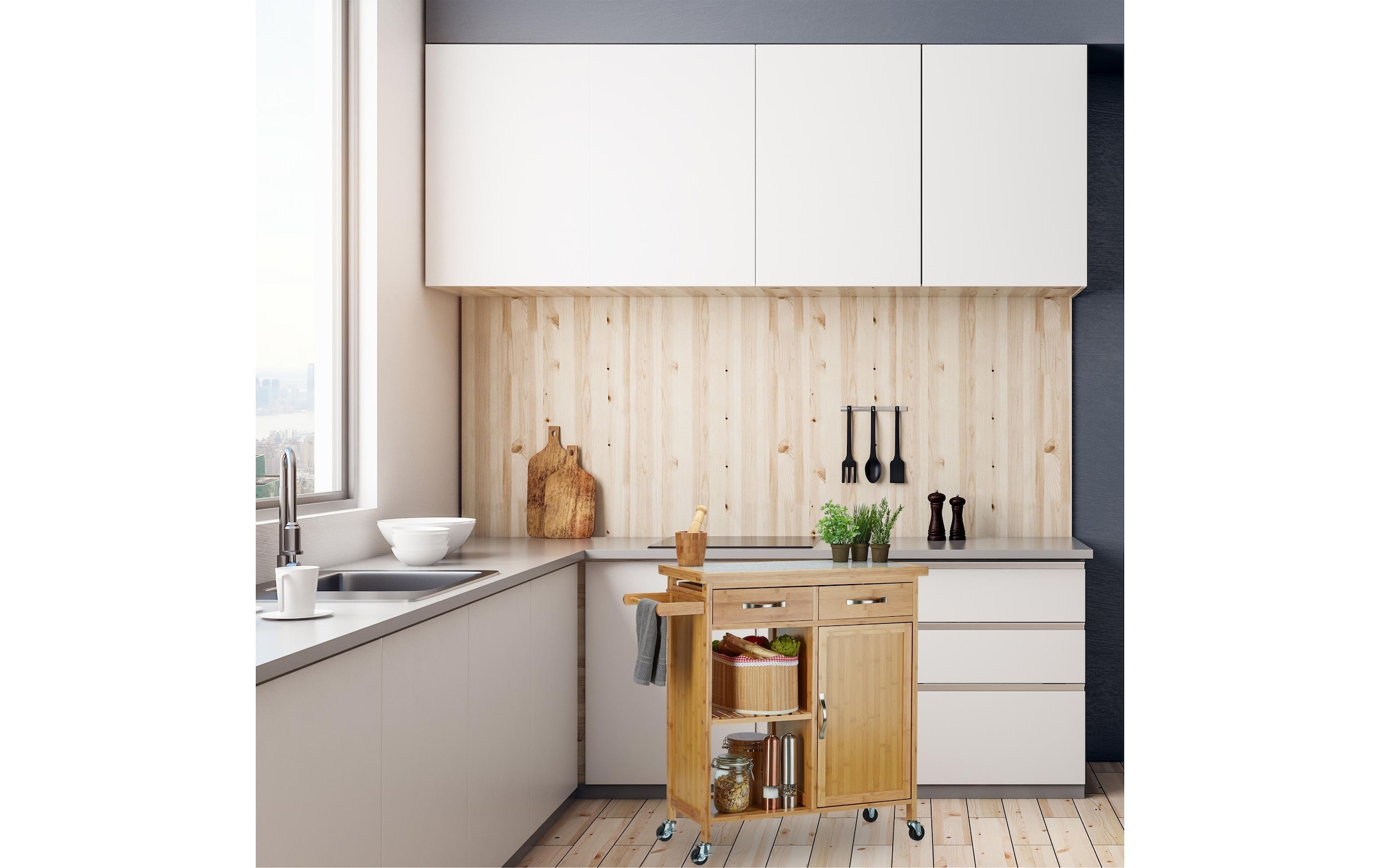 relaxdays Küchenwagen »85.5 x 89.5 x 36 cm«