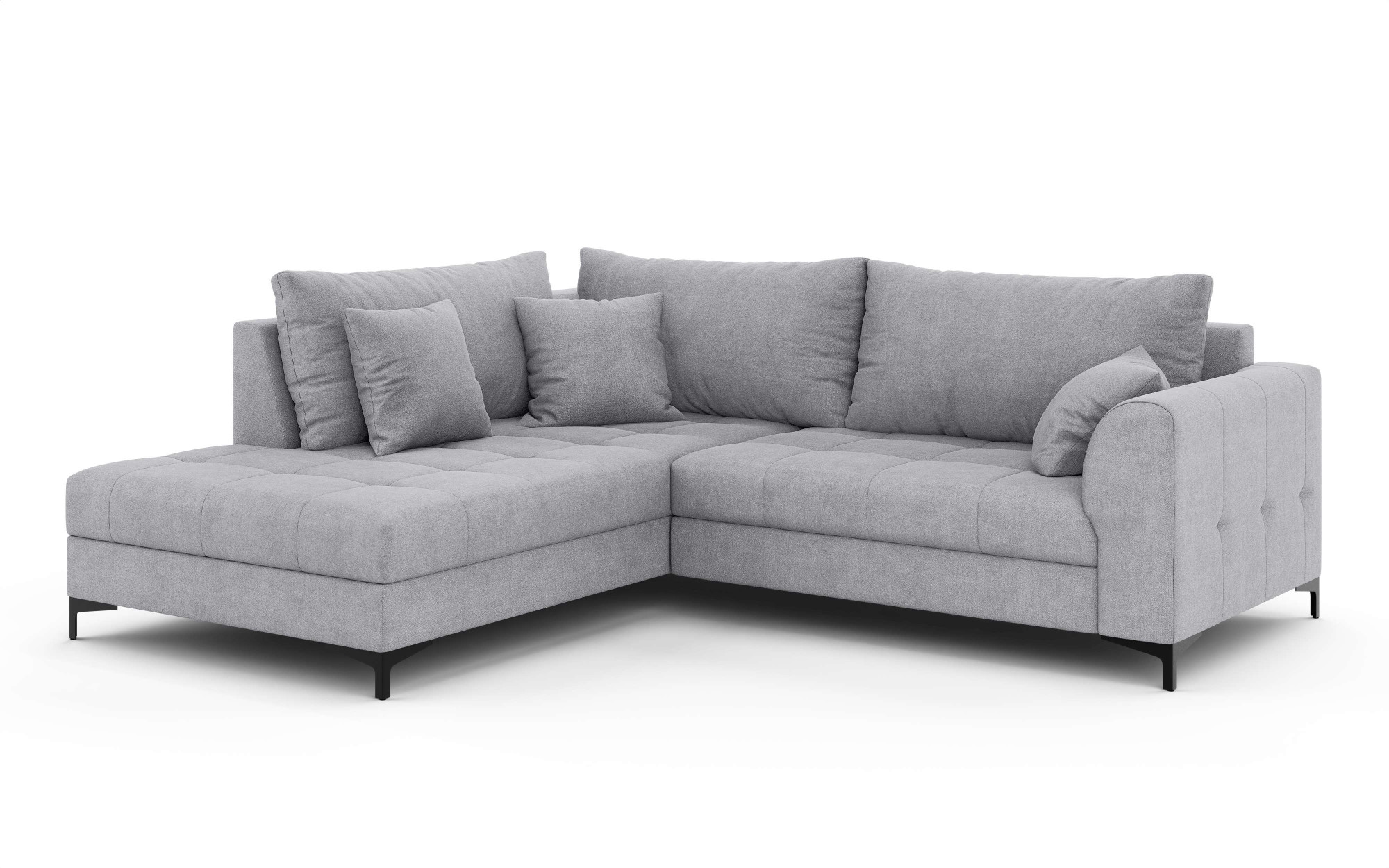 GOODproduct Canapé d'angle »LEEVKE Design-Sofa mit Ottomane rechts/links bestellbar, Breite 232 cm« in vielen modernen Farben erhältlich, belastbar bis 480 kg