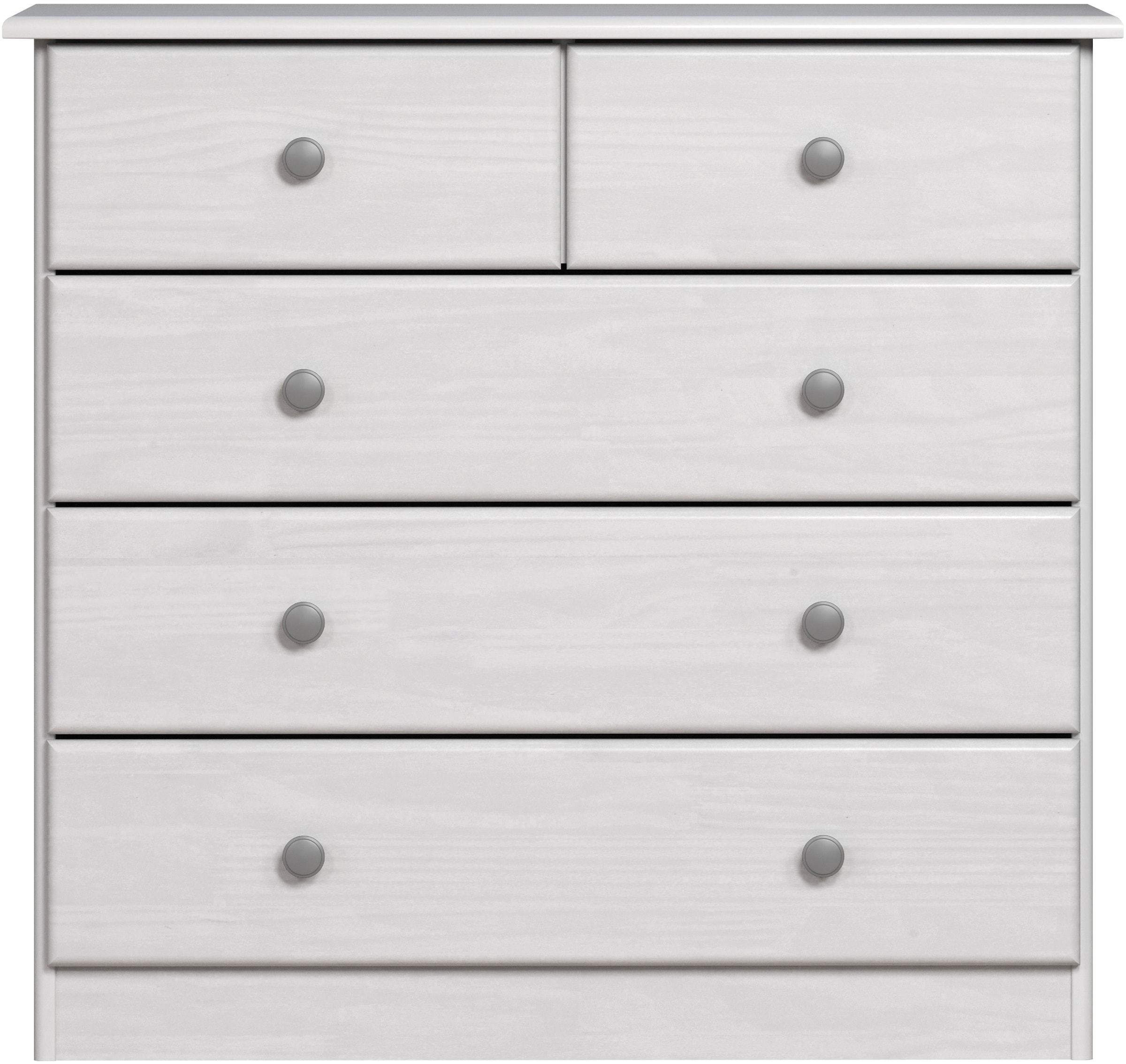 Home affaire Schubkastenkommode »Delsbo Kommode Wäscheschrank Beistellschrank Schrank Bestseller« Landhaus Design aus Kiefernholz, 1 Stk. tlg. Massivholz Sideboard mit 5 Schubladen - Metall-Knopfgriffe