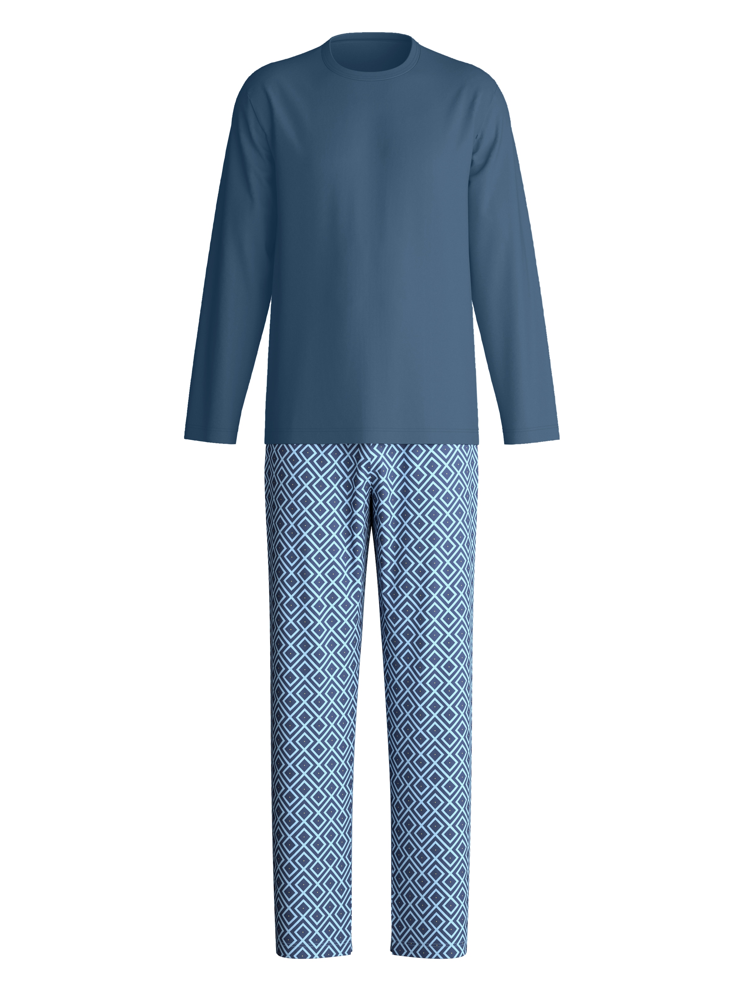 CALIDA Pyjama »Relax Streamline 3« 2 T-shirt à manches longues avec encolure ronde bordée