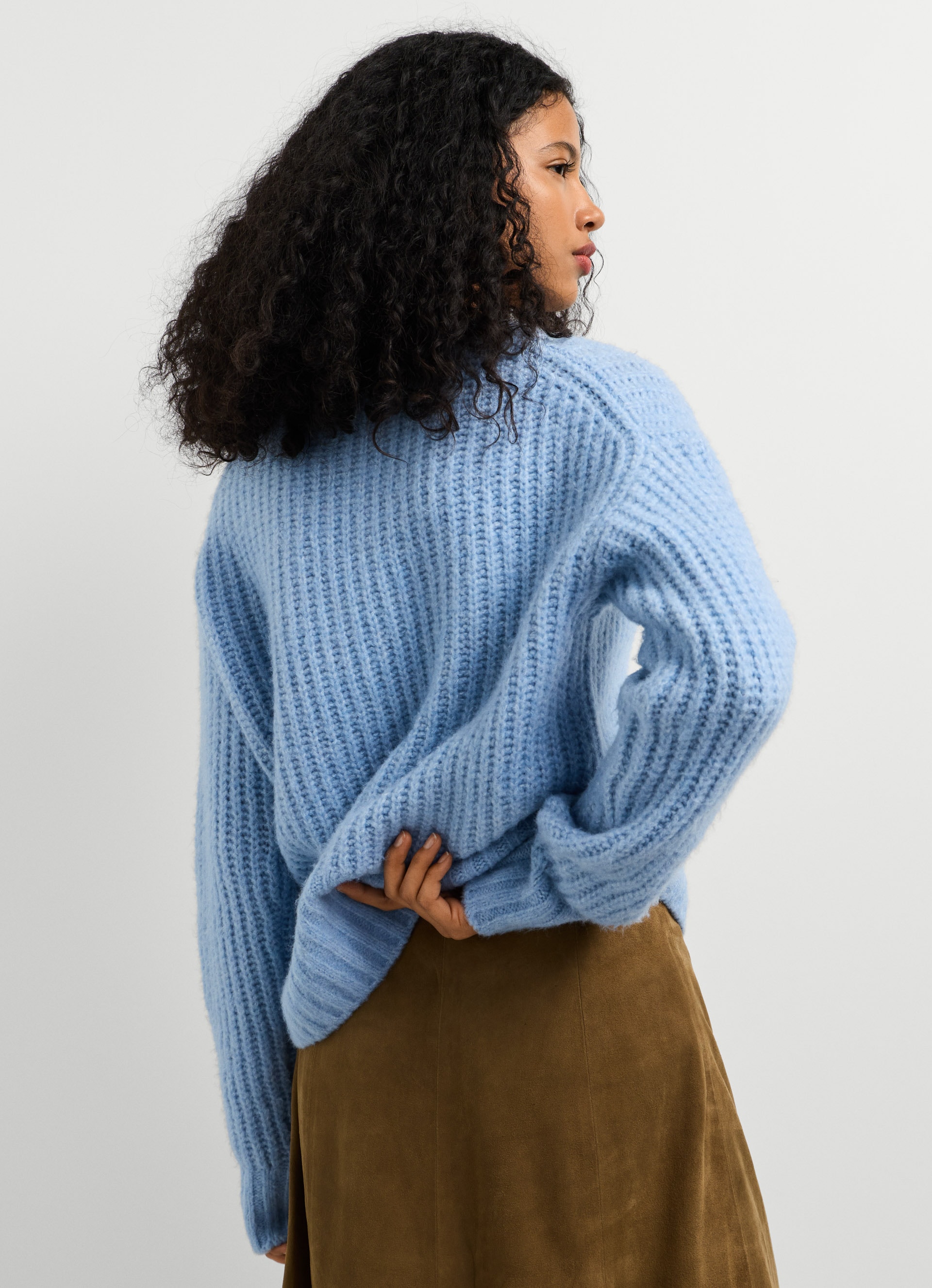 Pepe Jeans Pull en tricot »ASHLEY CREW« avec encolure ronde, mélange de matériaux