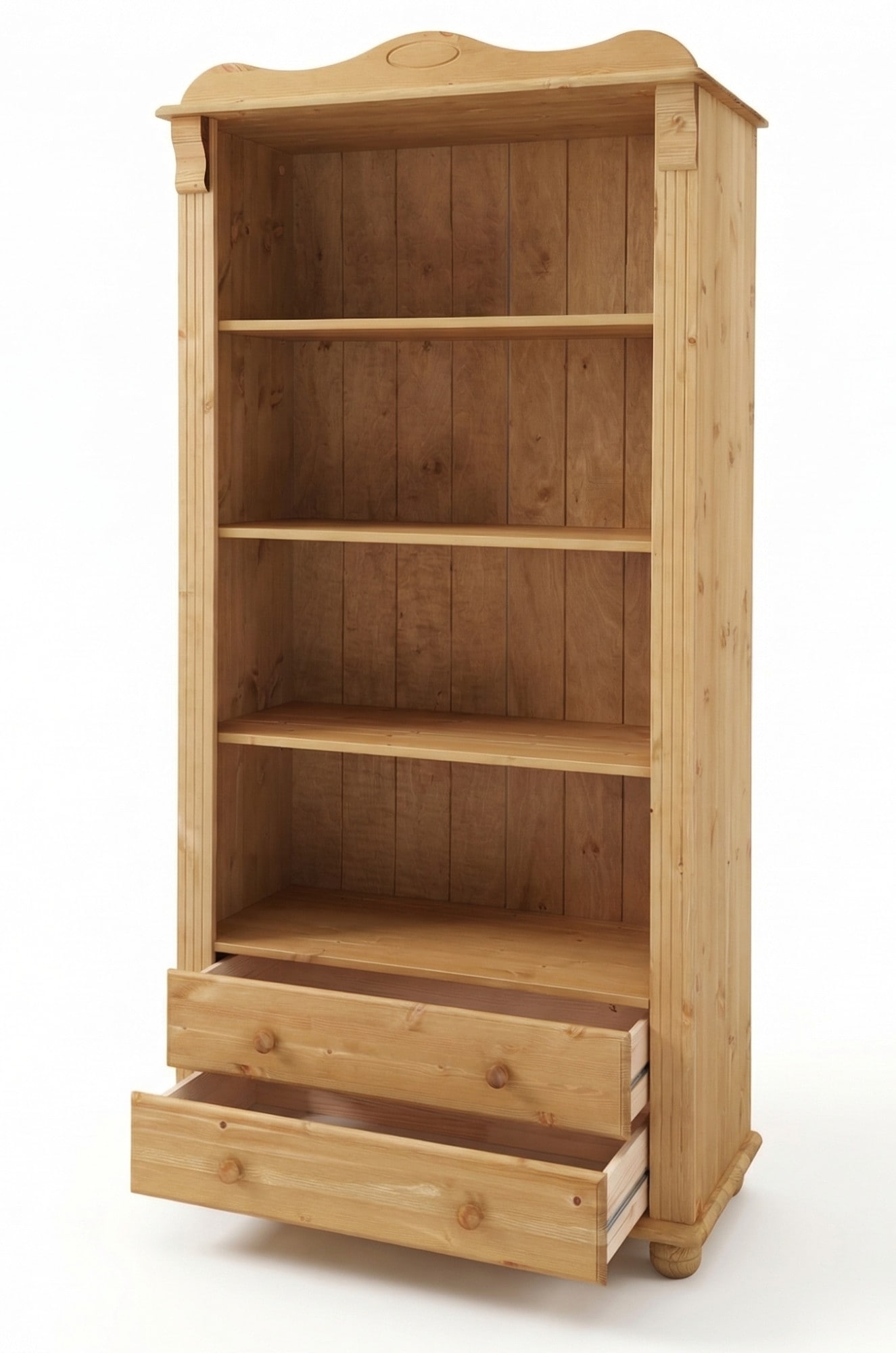 GOODproduct Bücherregal »Adele, Standregal, Regal« B/T/H:,  aus massiver Kiefer, Breite 92 cm, mit 2 Schubladen, FSC®