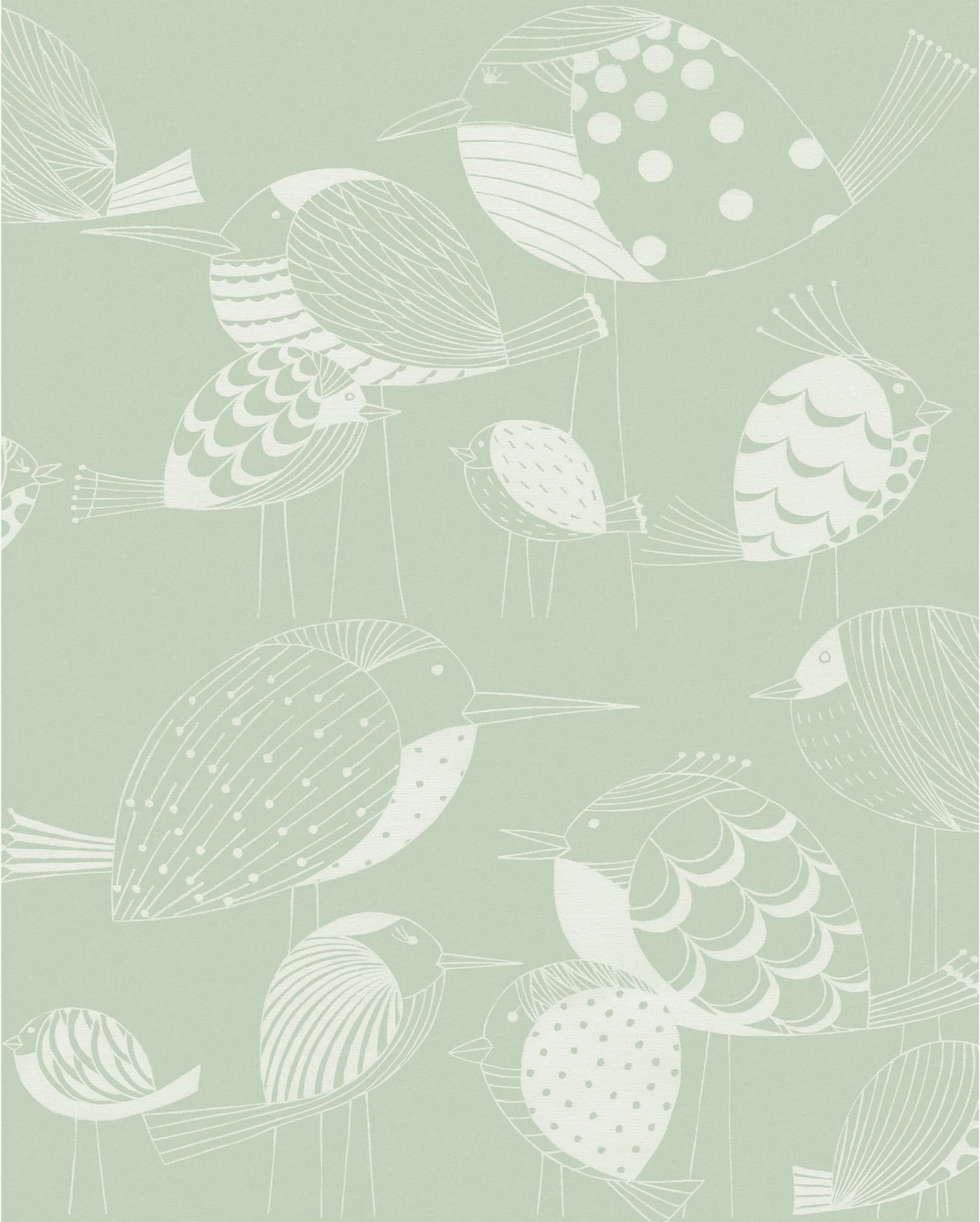 Komar Fototapete »Vlies Fototapete - Naive Birds - Grösse 200 x 250 cm« Motiv | bedruckt glatt