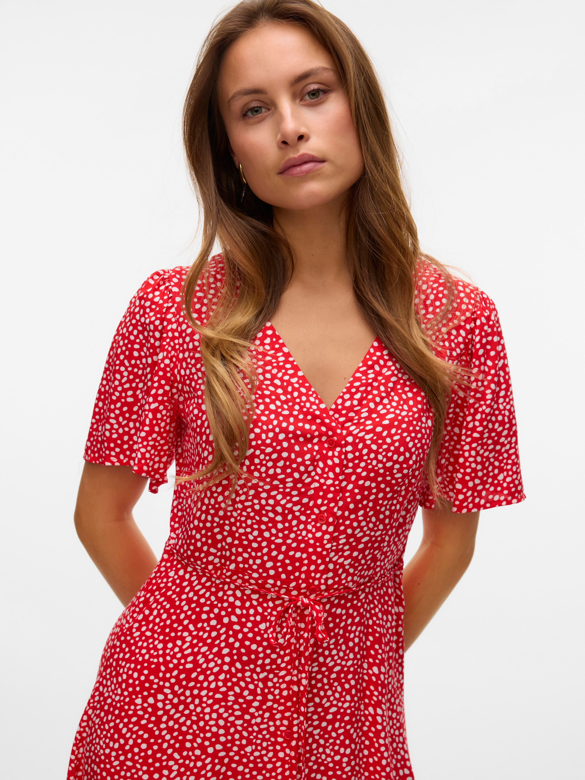 Vero Moda Minikleid »VMALBA SS SHORT DRESS WVN NOOS« Viskose, slim fit