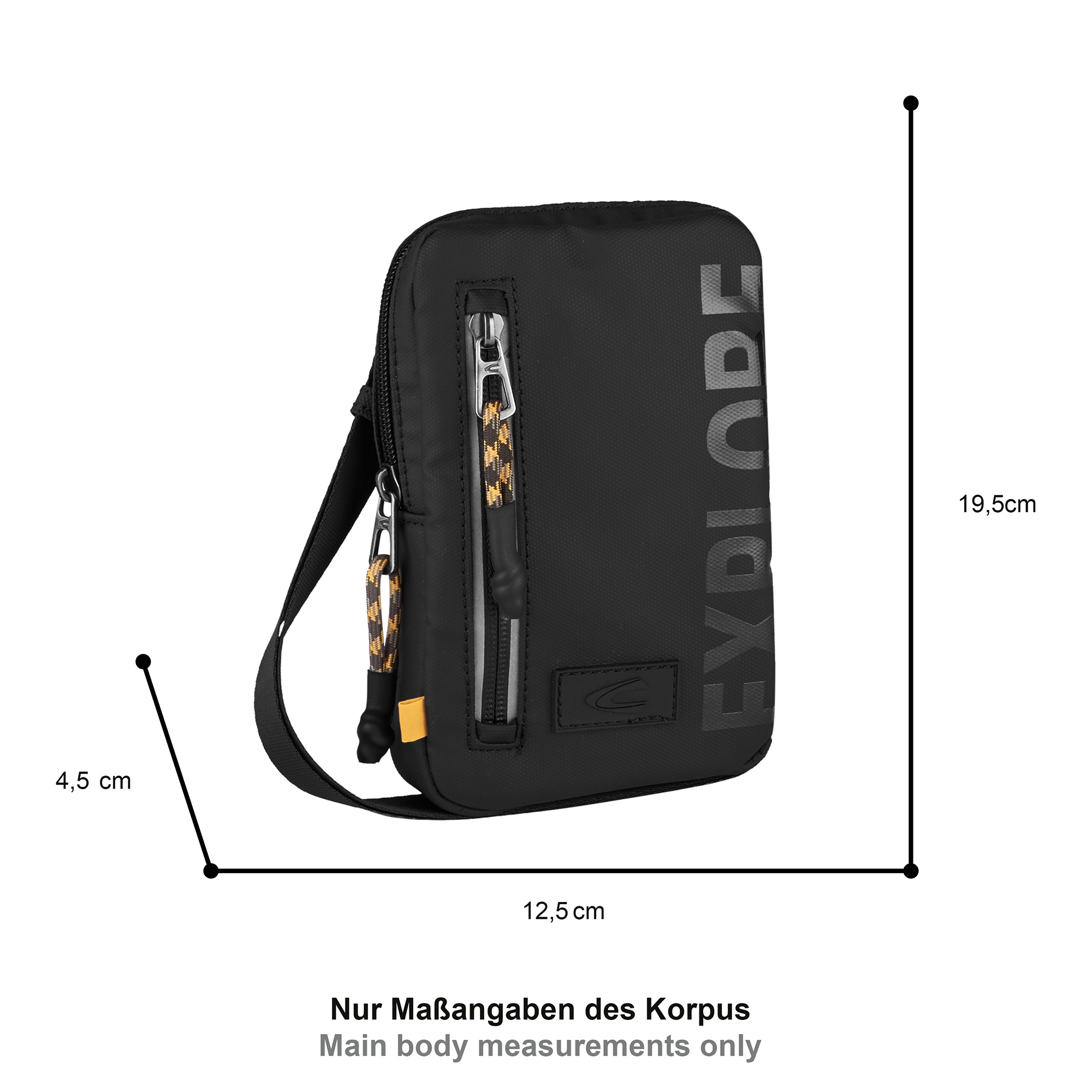 camel active Sac pour téléphone portable »Explore« wasserabweisendes recyceltes Nylon und reflektierende Reissverschlüsse