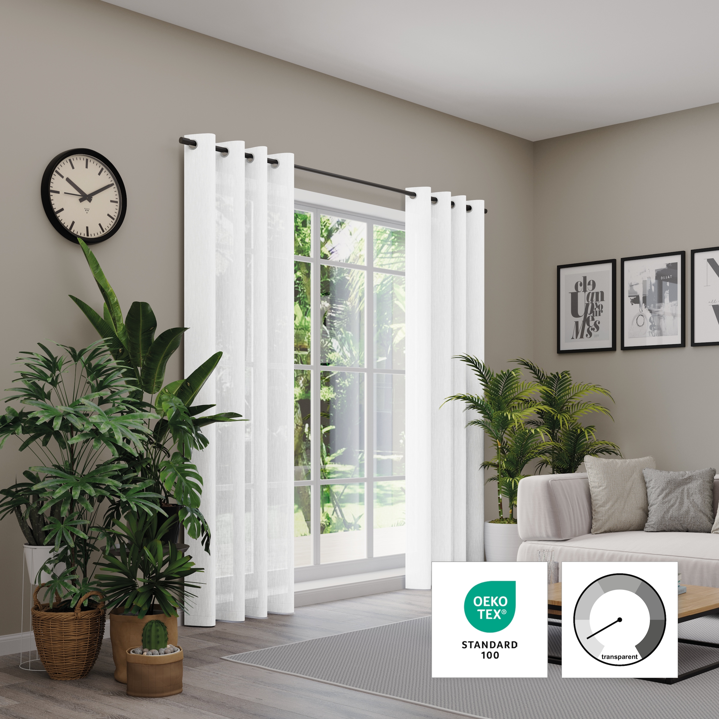 Neutex for you! Vorhang »Libre-ECO« Ösen 1 Stk. tlg. Breite 142 cm, nach Mass