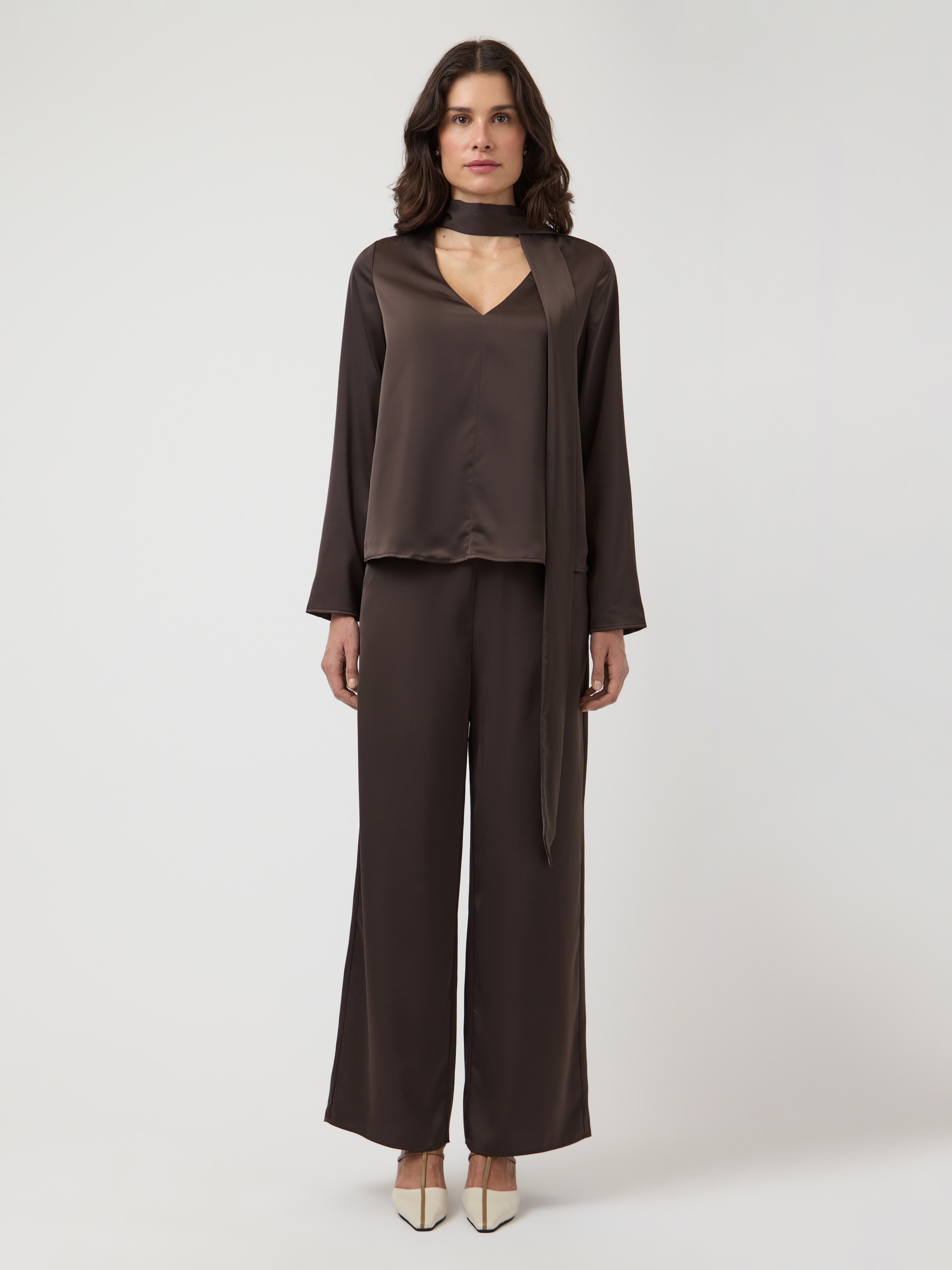 Y.A.S Pantalon de costume »YASPELLA HW WIDE PANTS S. NOOS«  avec stretch, brillant