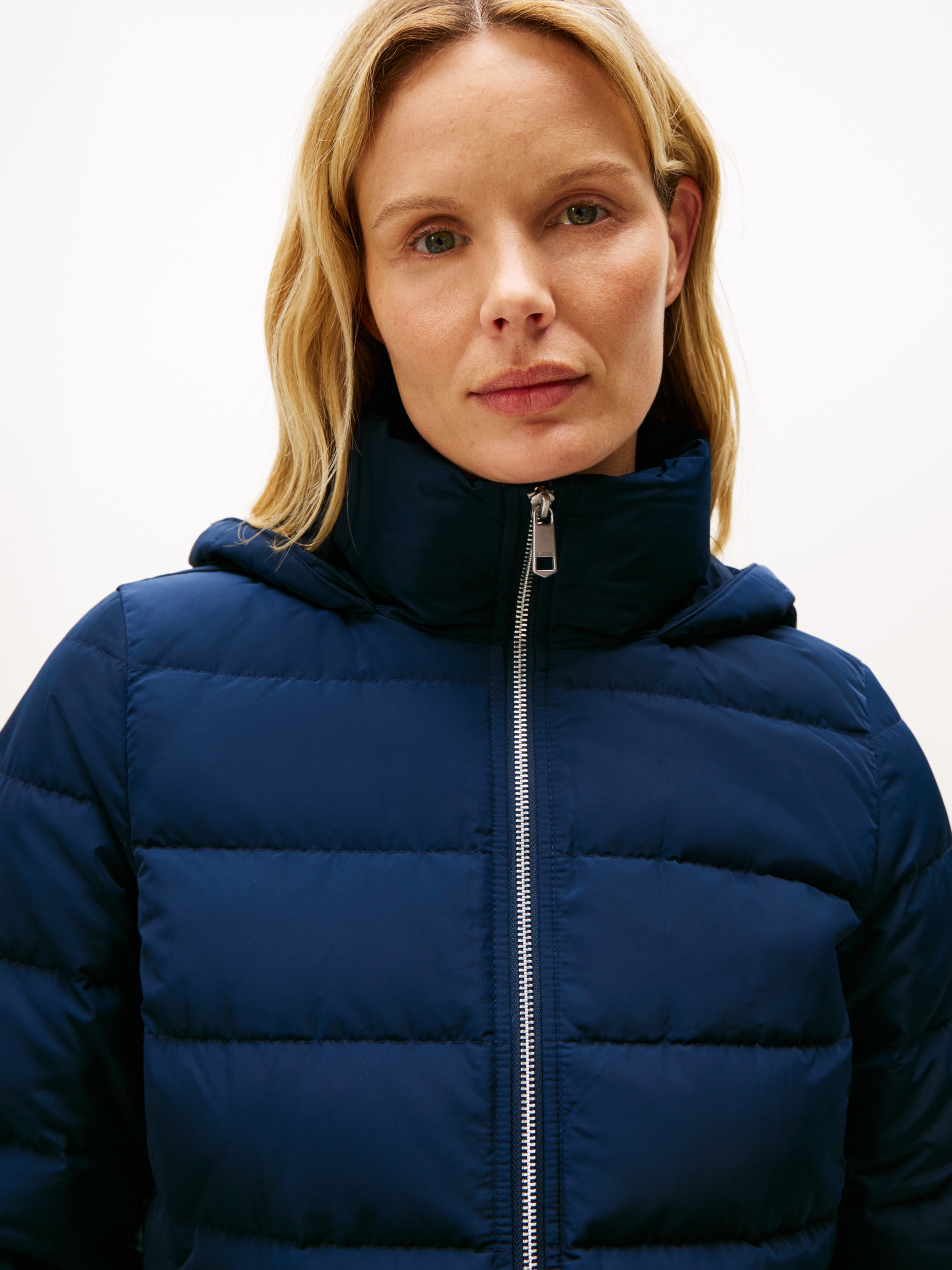 Tommy Hilfiger Veste matelassée »MW DOWN SLIM JACKET WITH FUR« mit Kapuze mit Fellimitat
