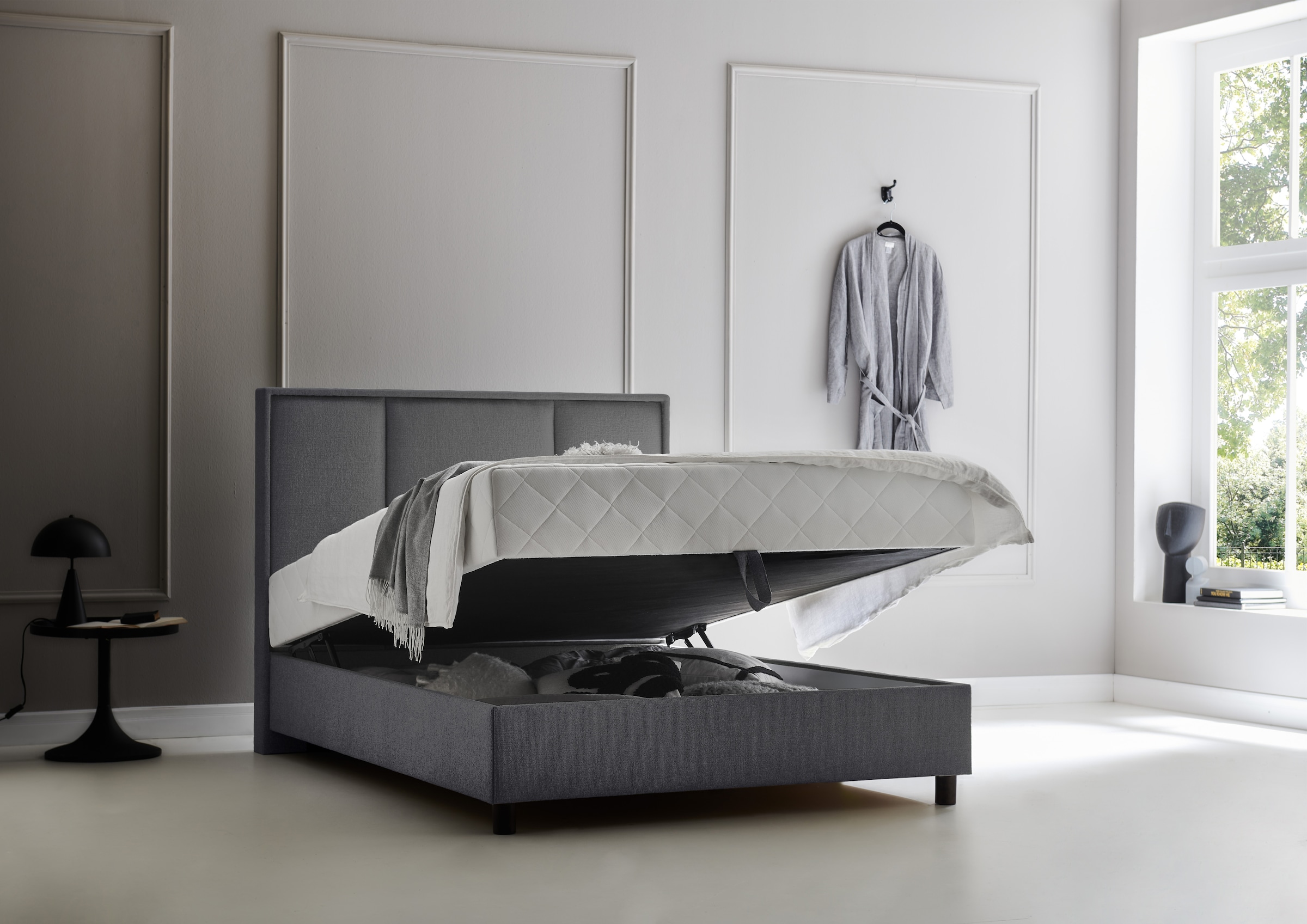 ATLANTIC home collection Lit de boxe »ARLA« mit Taschen-Federkernmatratze und Bettkasten
