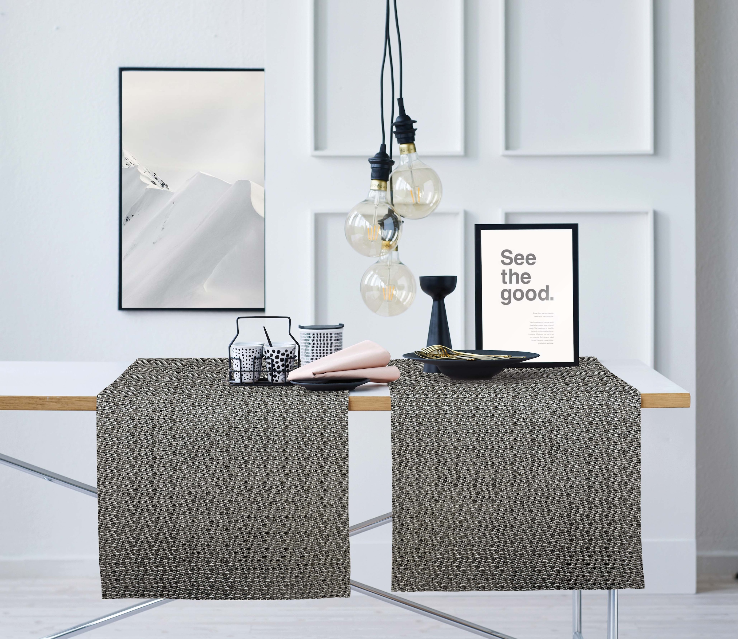 APELT Chemin de table »Metallico« lavable