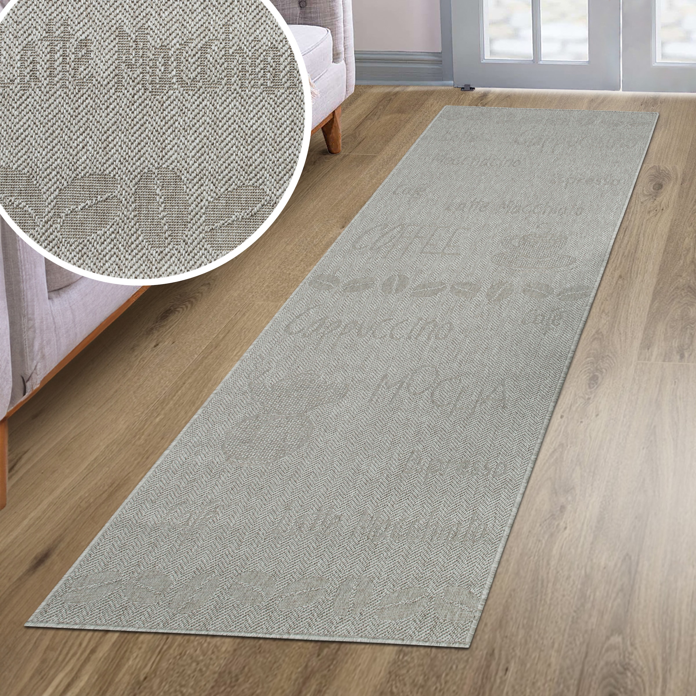 GOODproduct Chemin de table »Coffee, Kaffee-Motive, In- und Outdoor geeignet« Rectangulaire 5 mm Höhe résistant aux intempéries, résistant aux UV, coureur de cuisine, camping, balcon