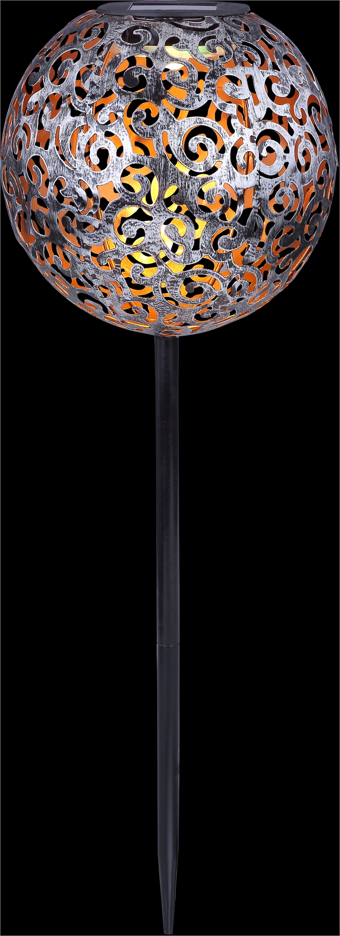 GLOBO LIGHTING LED Solarleuchte »SOLAR« LED-Modul 1 Stk. Warmweiss Solarlampe für Garten, Toller Lichteffekt, Solarkugel mit Erdspiess