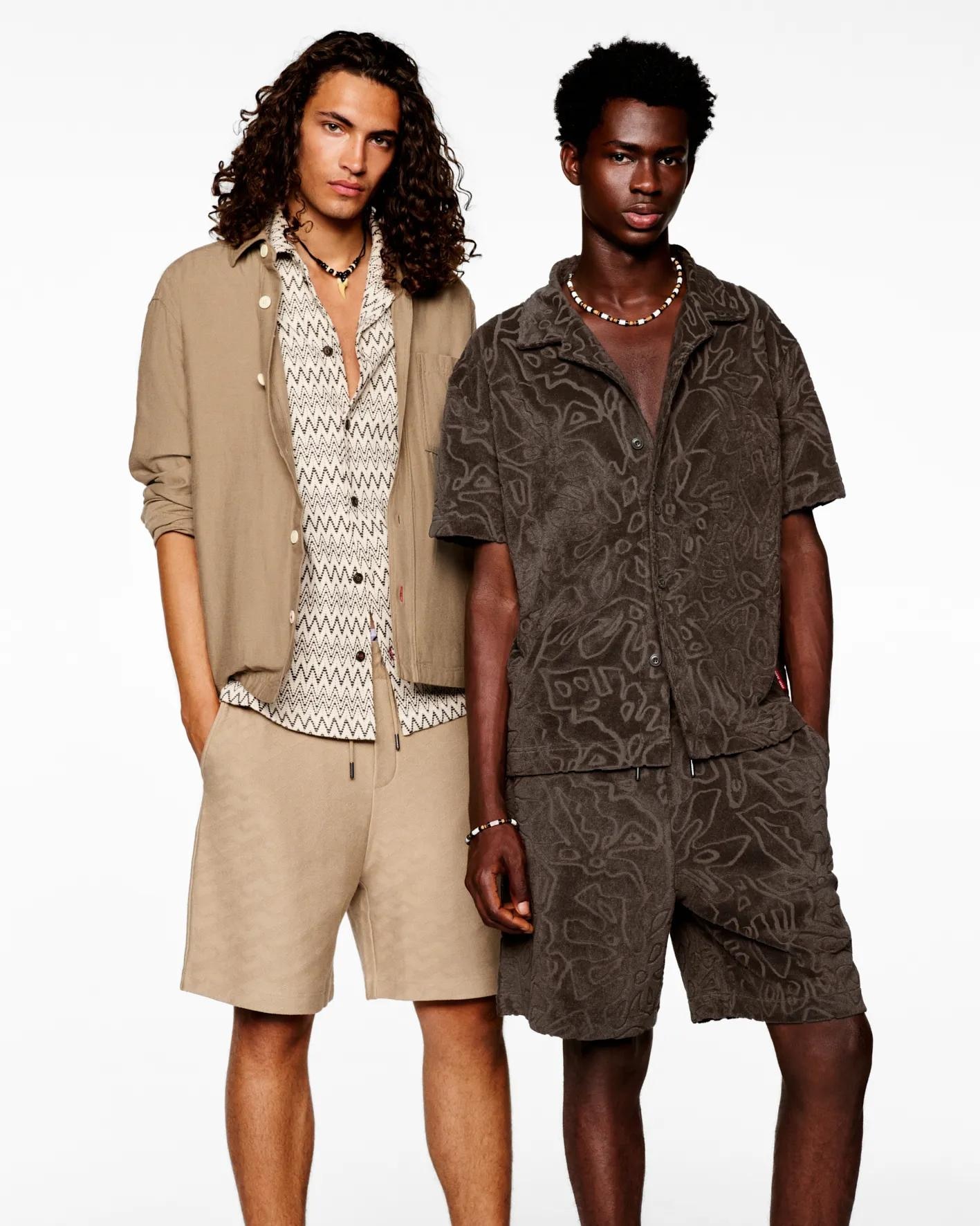 Joop Jeans Chemise à manches courtes »Hanau« avec motif zigzag continu