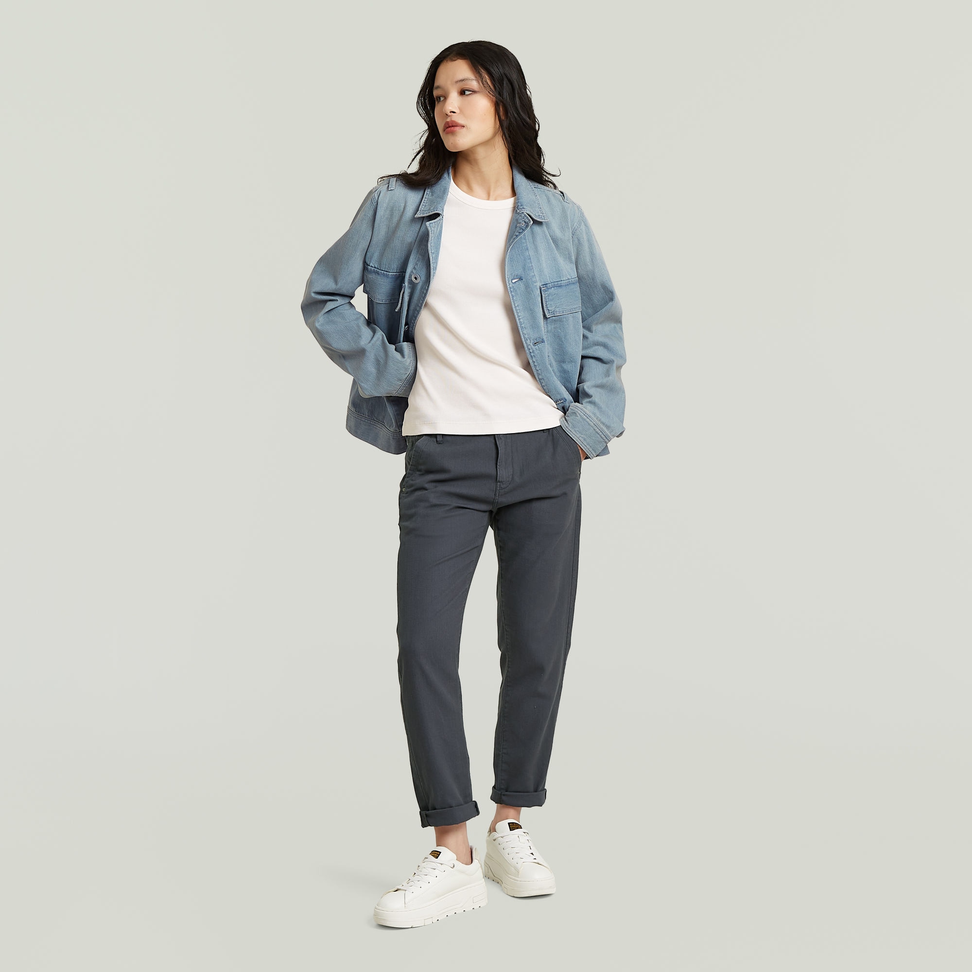 G-STAR Chinos »Kate Chino Boyfriend«  avec une coupe décontractée à la hanches et aux cuisses