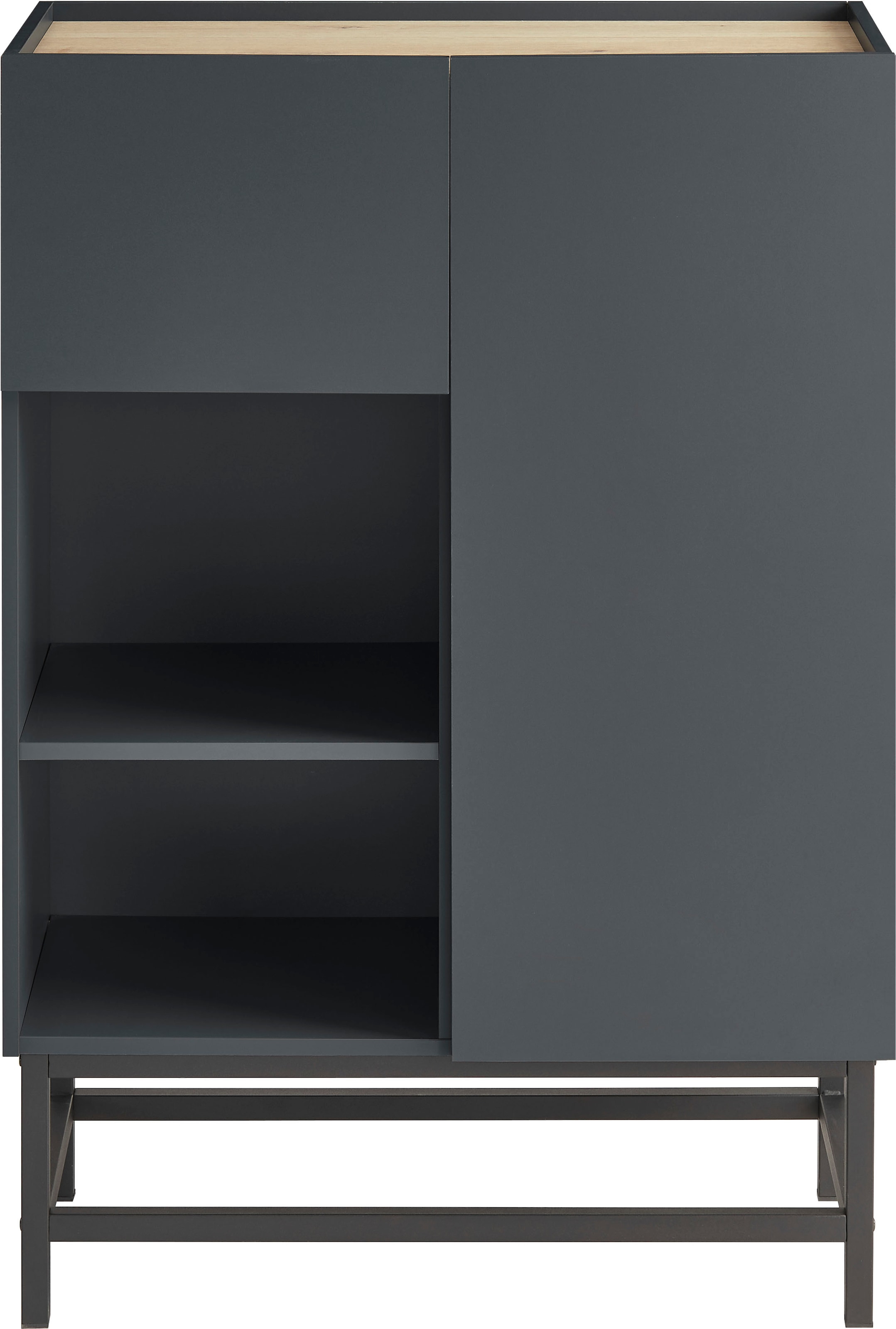 GOODproduct Highboard »Azly« pflegeleichte Melaminoberfläche, robustes Metallgestell, ABS-Kanten