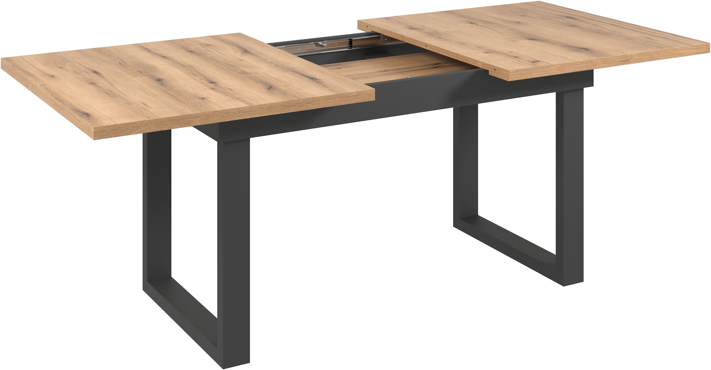 INOSIGN Table de salle à manger »Valencia« 1 cuis tlg. Synchroauszug; Metallkufen, ausziehbar auf 200 cm