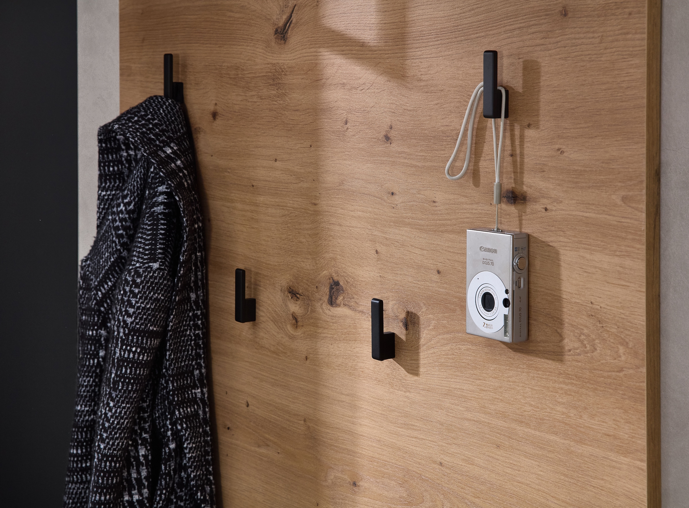 GOODproduct Regal »Bergen Garderobenpaneel, 80x100x30cm (B/H/T)« 1 Stk. tlg. 4 Haken, Ablage, Kleiderstange