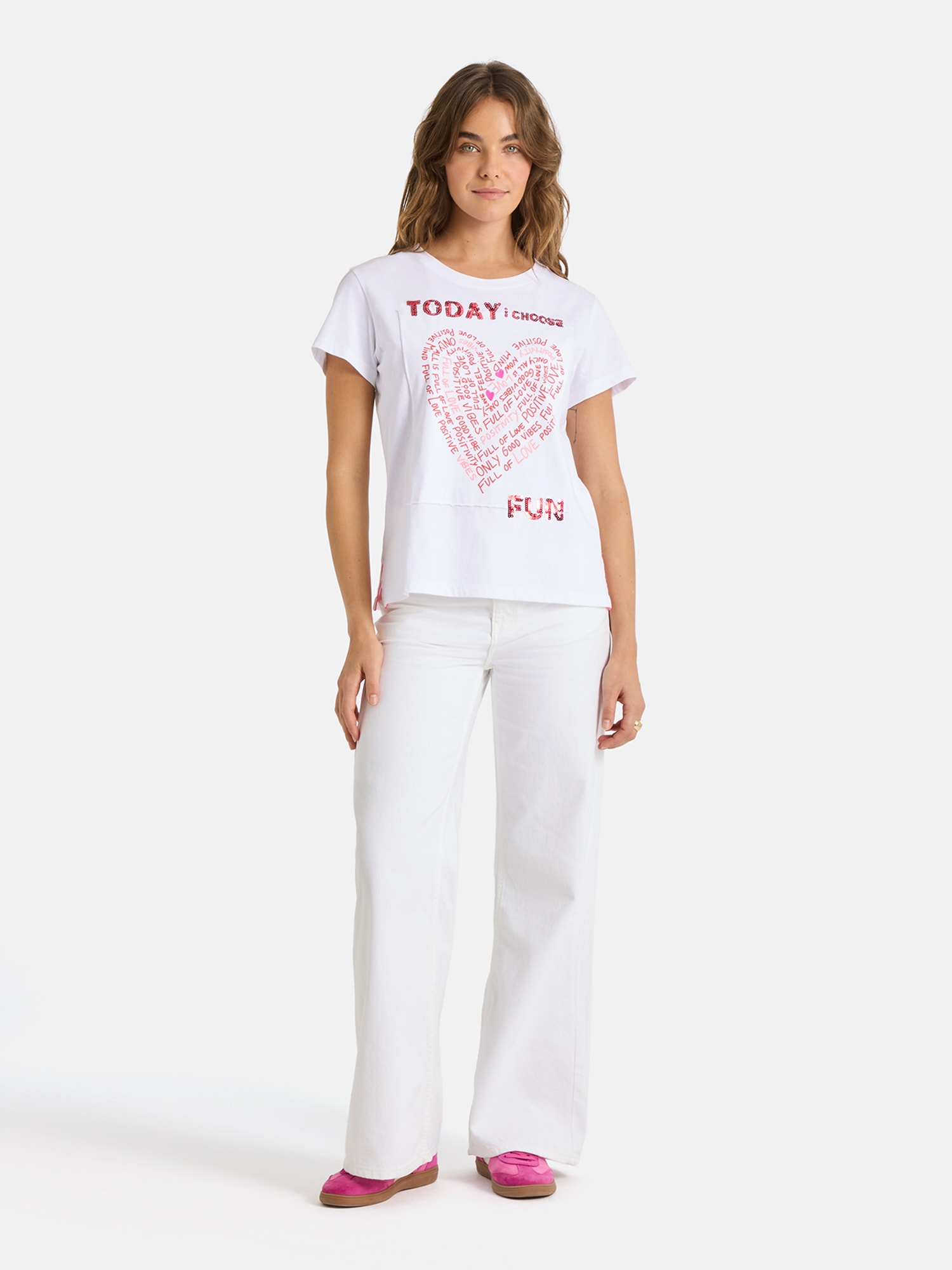 Lieblingsstück T-Shirt »CleoL« mit Print & Paillettenbesatz vorn