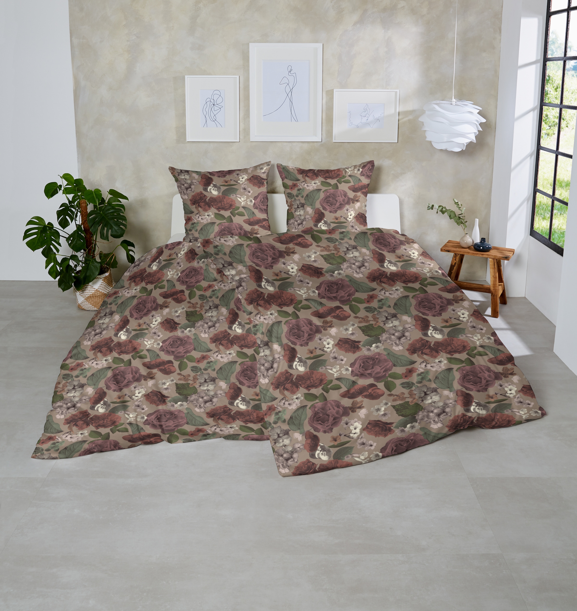 Primera Bettwäsche »Edelflanell-Bettwäsche Exciting« 2 Stk. tlg. mit einem aufregenden Blumenmuster