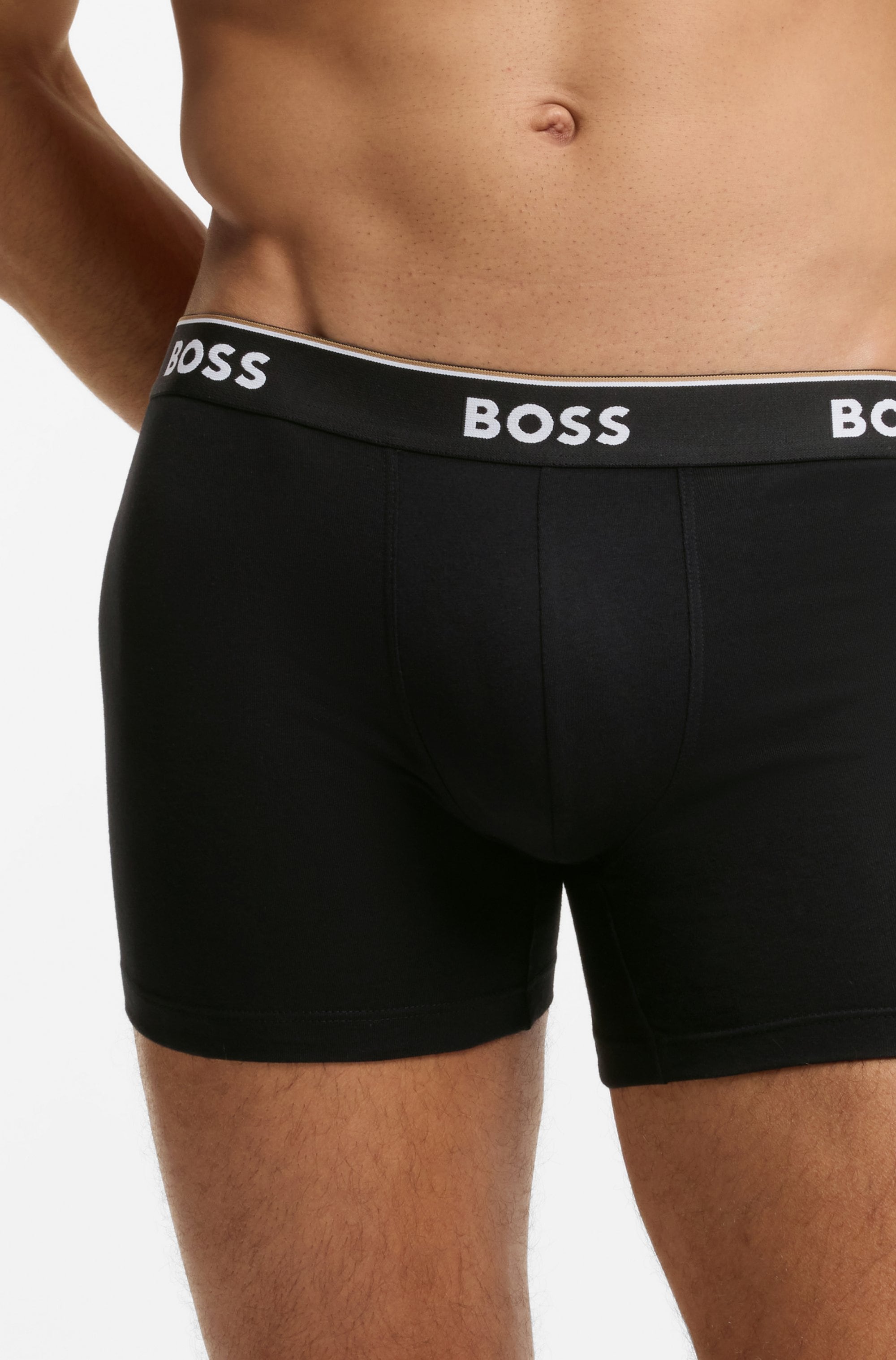 BOSS Boxer »Boxer 3 PACK« mit farblich passendem Webbund