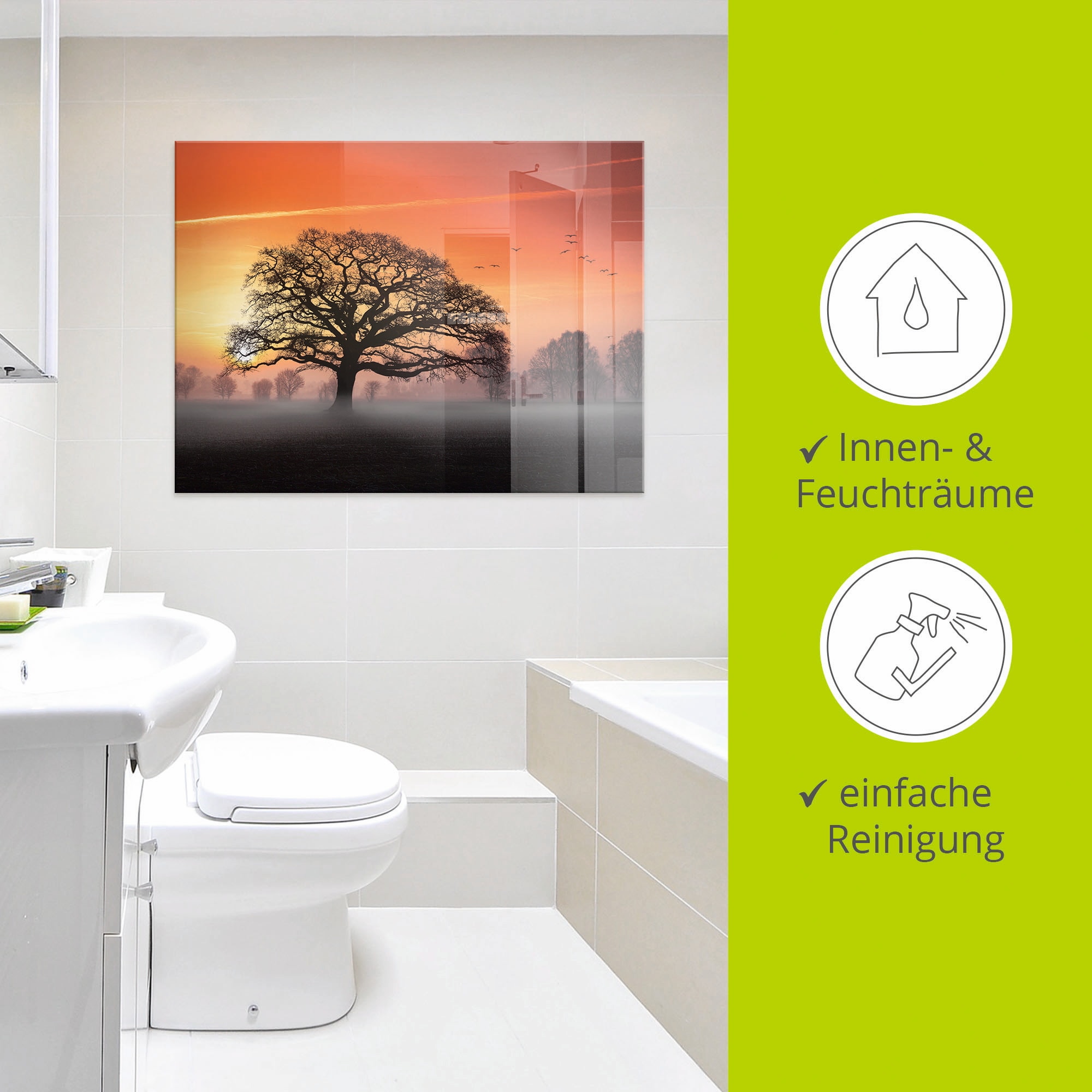 Artland Glasbild »Filigran und mehr...« Bäume 1 Stk. tlg. in verschiedenen Grössen