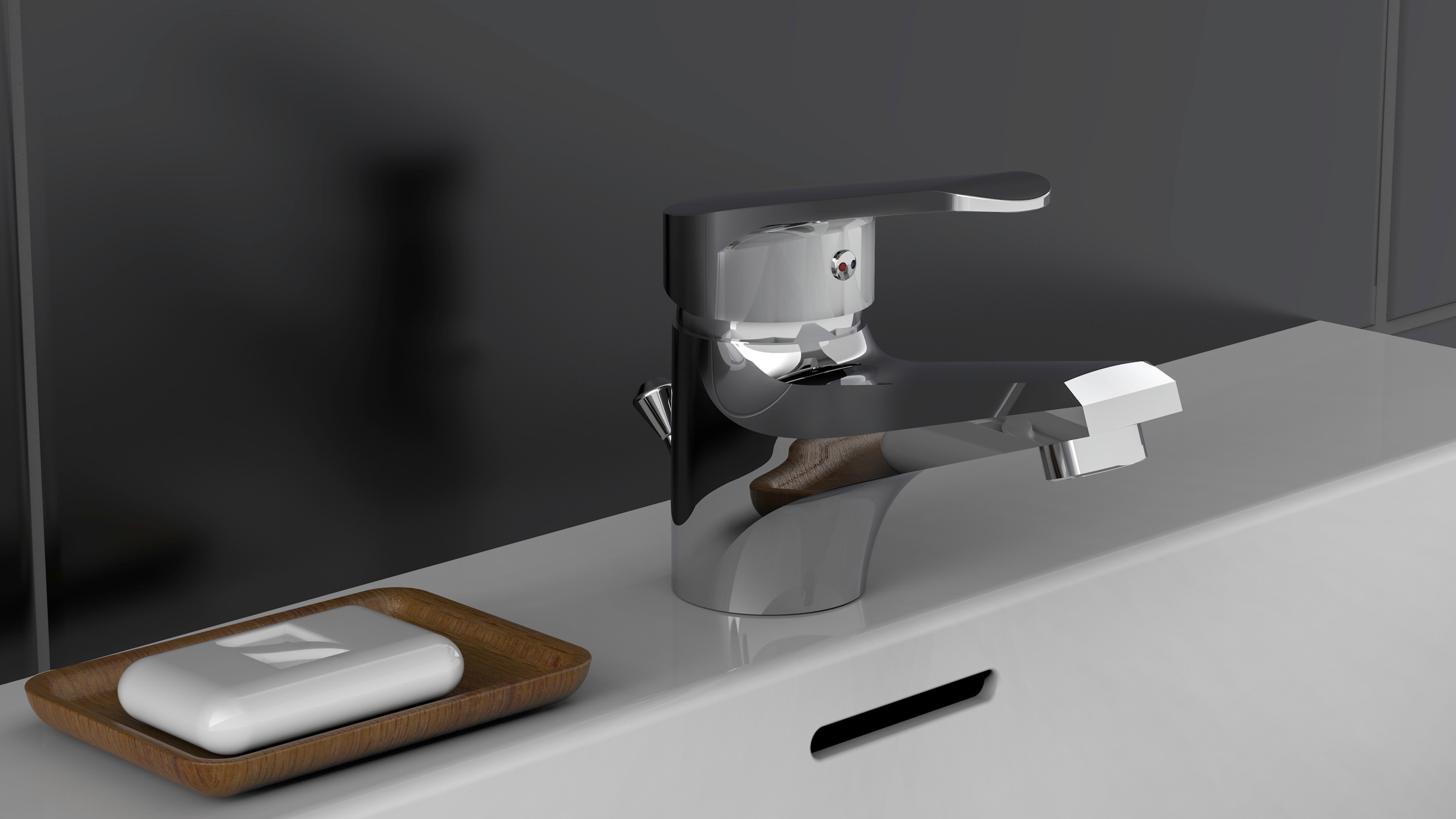 Schütte Robinet de lavabo »Tessa« avec tige de traction, garniture de vidange, mitigeur, chrome