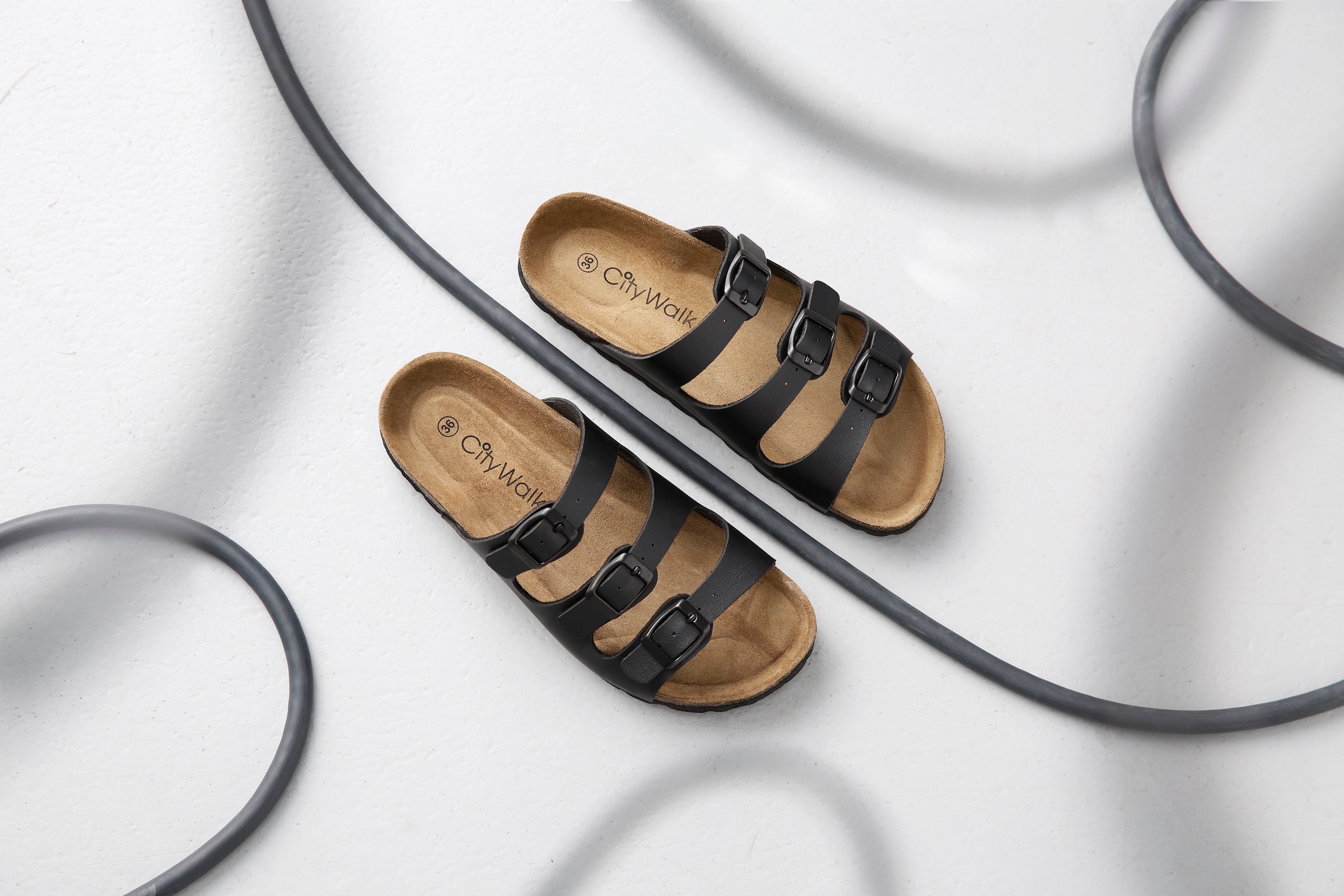 Aniston SHOES Pantolette  Gartenschuh, Berufsschuh, Hausschuh mit Veloursleder-Fussbett