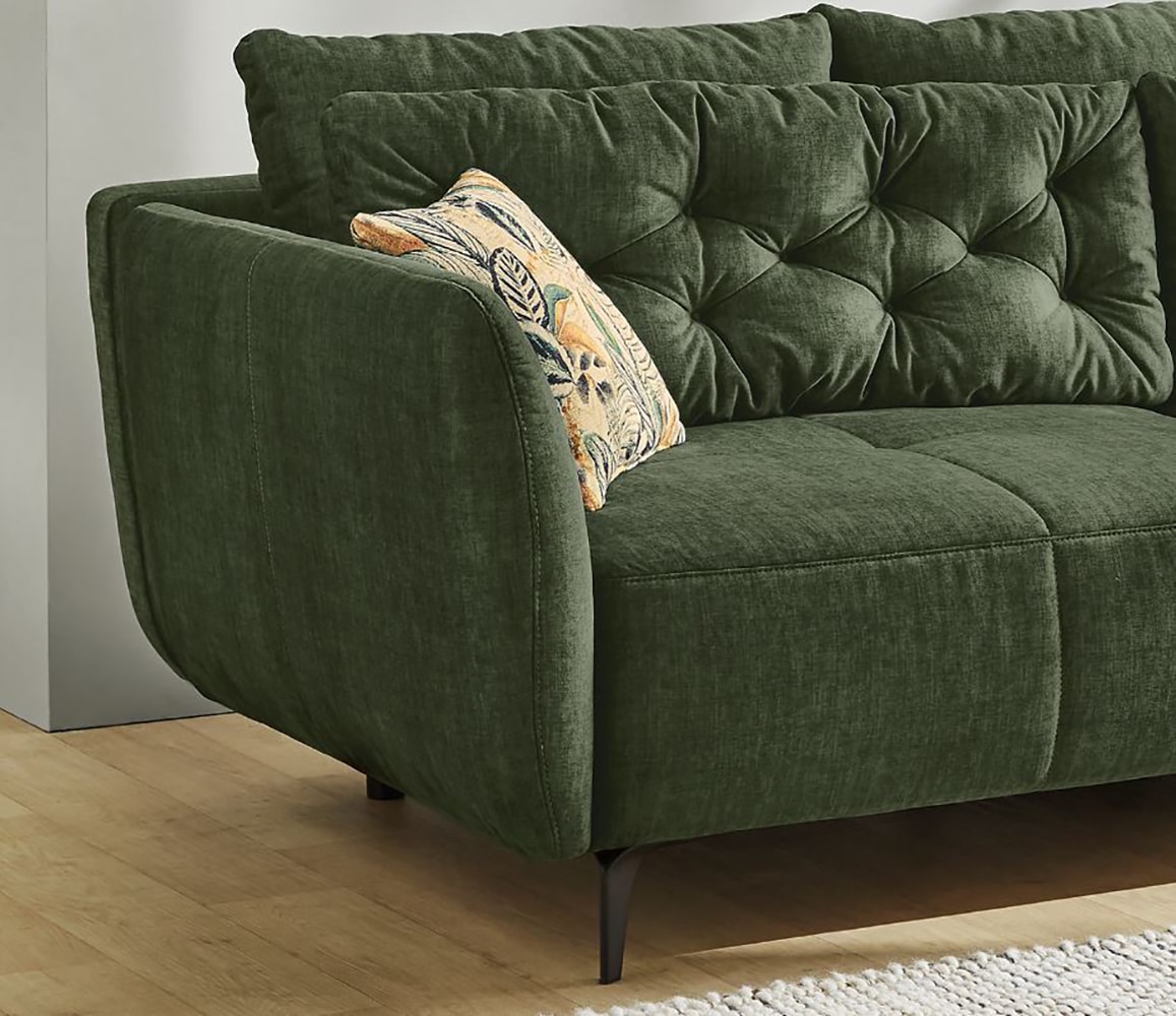 Jockenhöfer Gruppe Big-Sofa »Spa, im Retrolook mit Wellenfederung« und frei im Raum stellbar, inkl. 7 Kissen