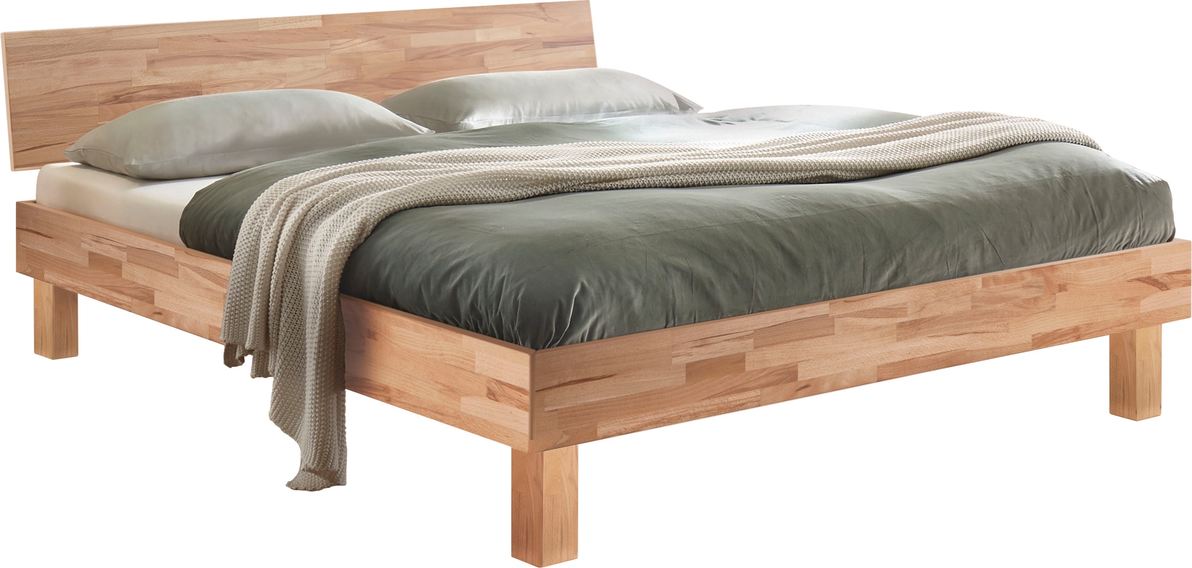 HASENA Lit en bois »Forti« hauteur du pied 25 cm