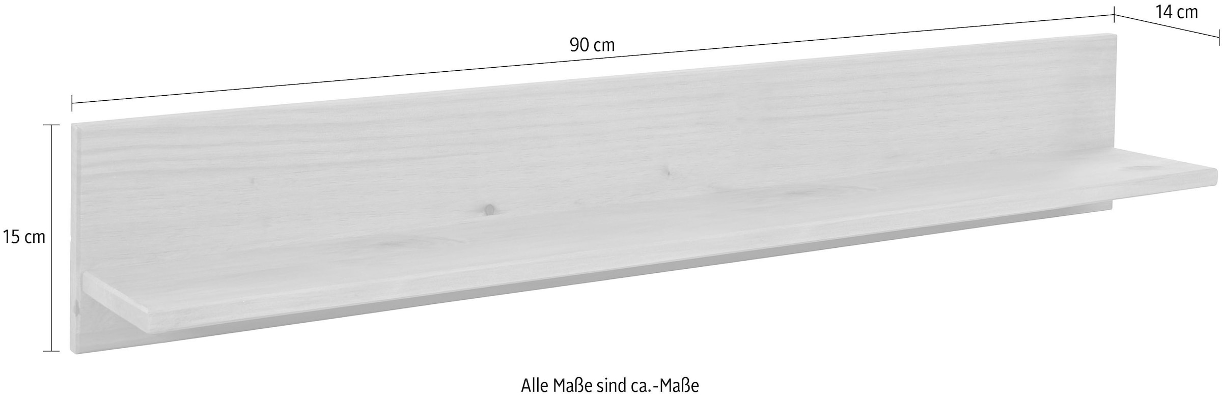 GOODproduct Étagère murale »Mette« mit Ablage, Breite 90 cm