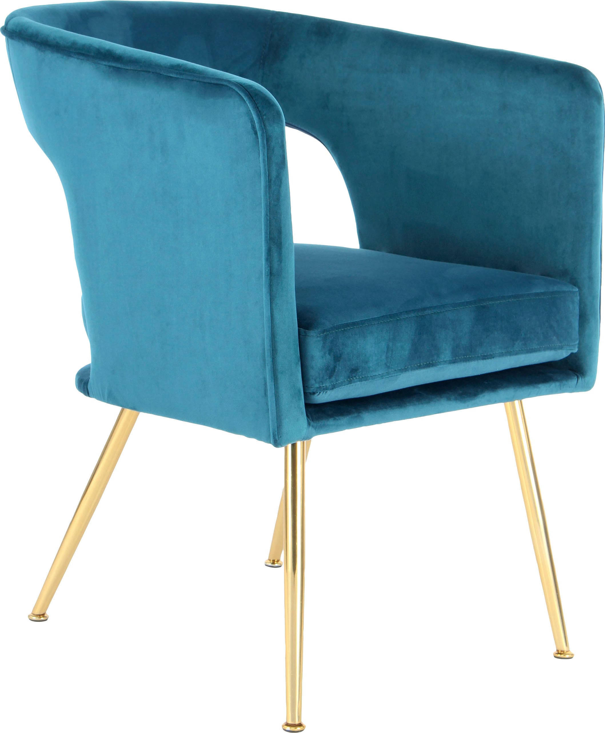 Kayoom Chaise rembourrée »Esszimmerstuhl, samtweiche Oberfläche« () 1 cuissamtweicher Bezug, Rückenlehne und Armlehnen abgerundet