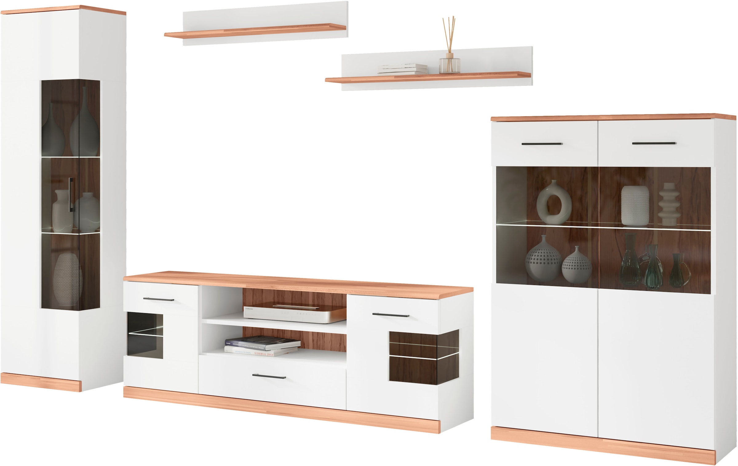 Home affaire Meuble mural »Ribe Wohnwand Set-5 St.« Set, 5 cuis tlg.