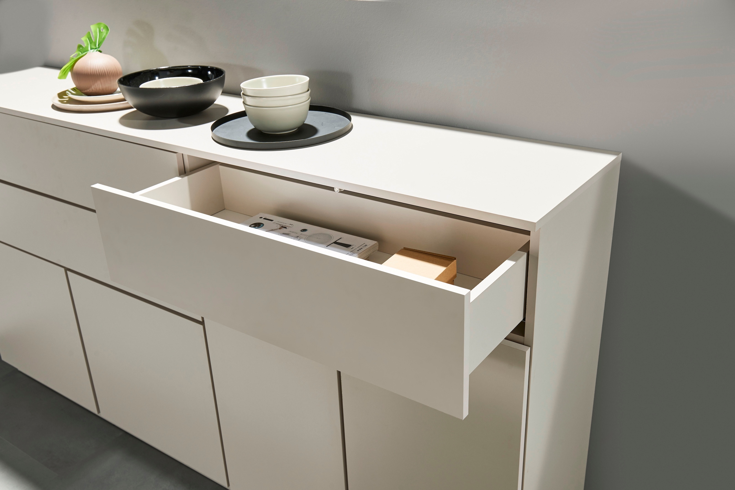 HBZ Sideboard »Vince Sideboard, B/H/T 191x100x38 cm« 1 cuis tlg. Breite 191 cm, Push-to Open, Melaminbeschichtung