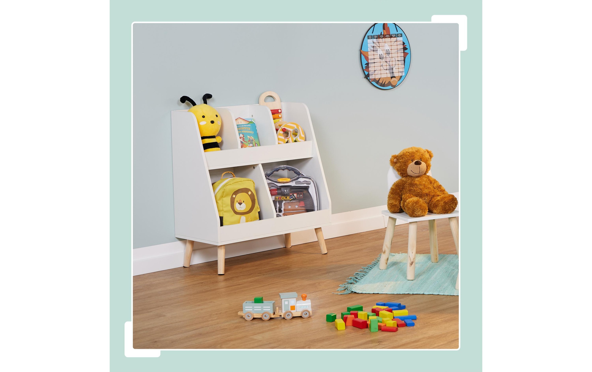 relaxdays Kinderregal »mit 5 Fächern«