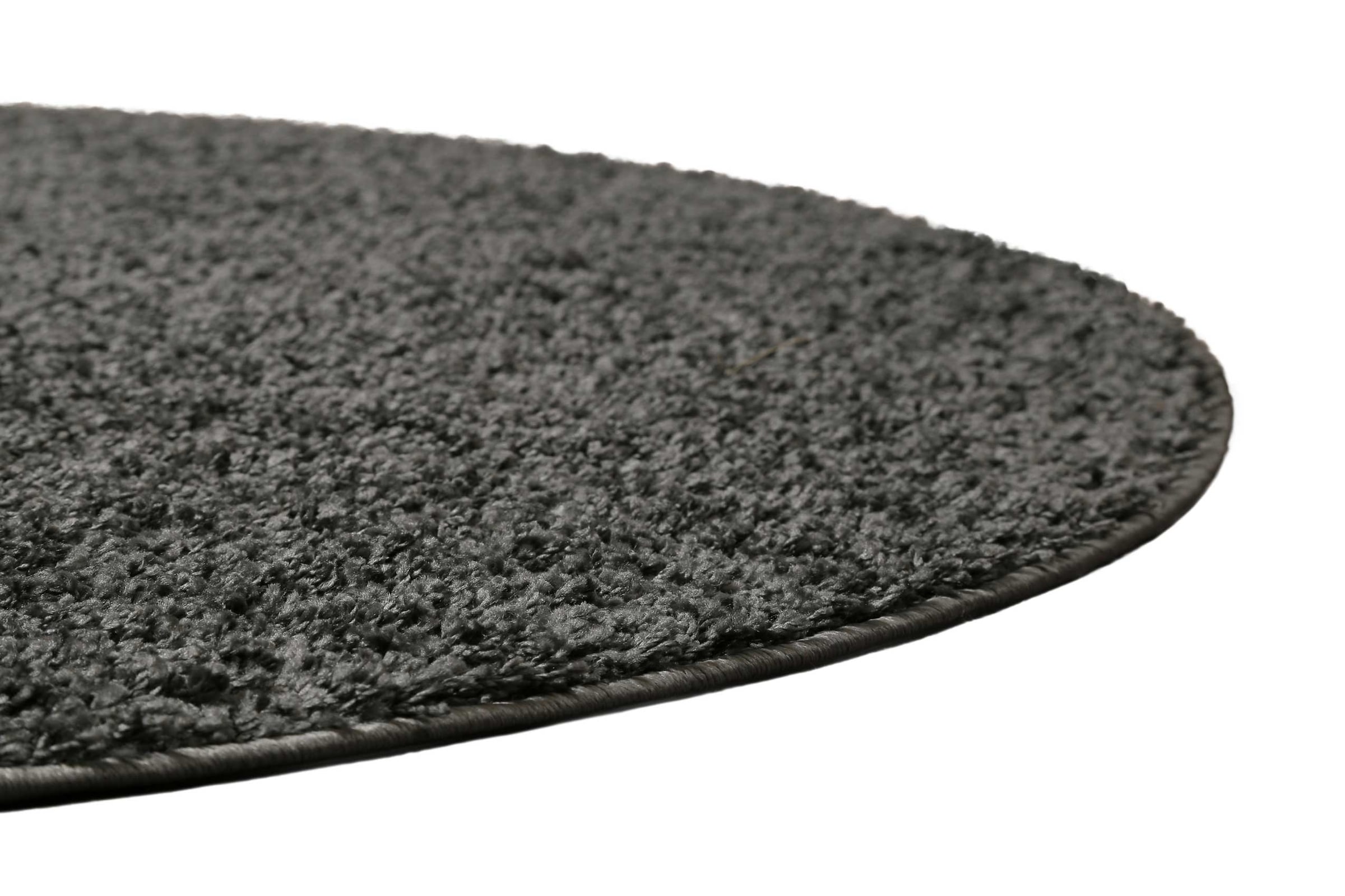 Homie Living Teppich »Gino« rund 30 mm Höhe Hochflor, gewebt, weich, uni, Wohnzimmer, Schlafzimmer, waschbar