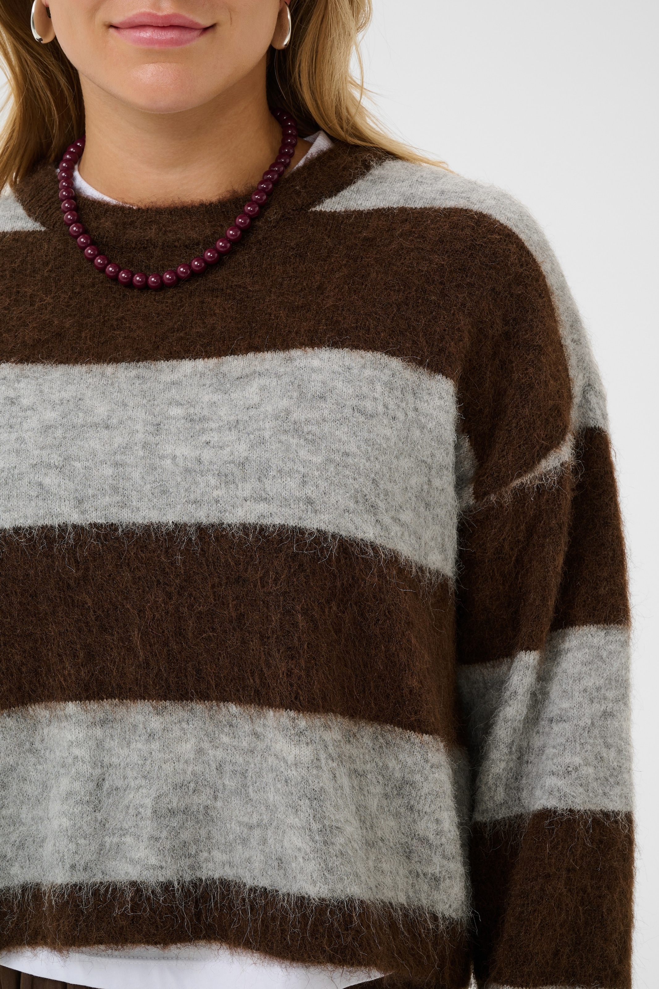 Saint Tropez Pull en tricot »TayzieSZ Pullover« mélange de matériaux, coupe oversize